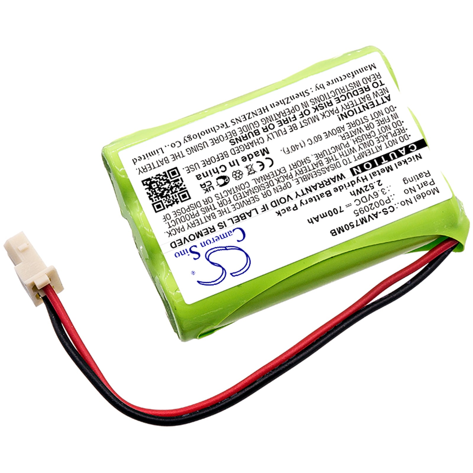 Batteri til BabyPhone for Alecto DVM-75, DVM-75-00