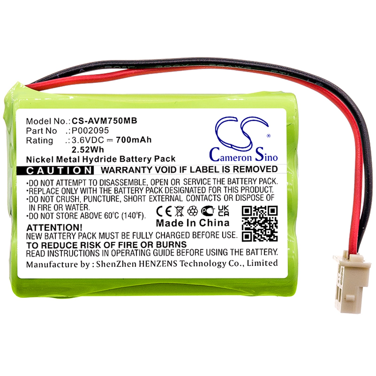 Batteri til BabyPhone for Alecto DVM-75, DVM-75-00