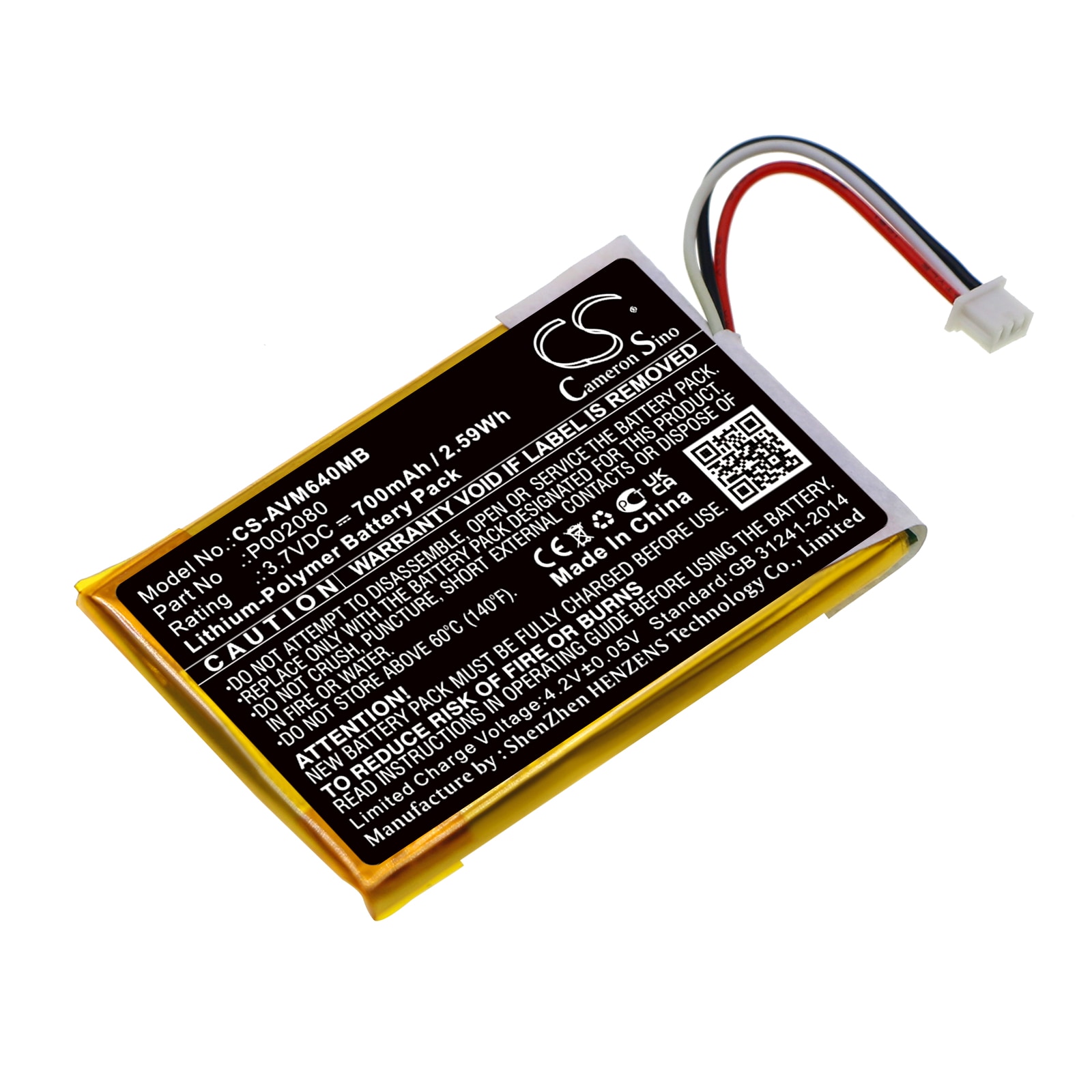Batteri til BabyPhone for Alecto DVM-64