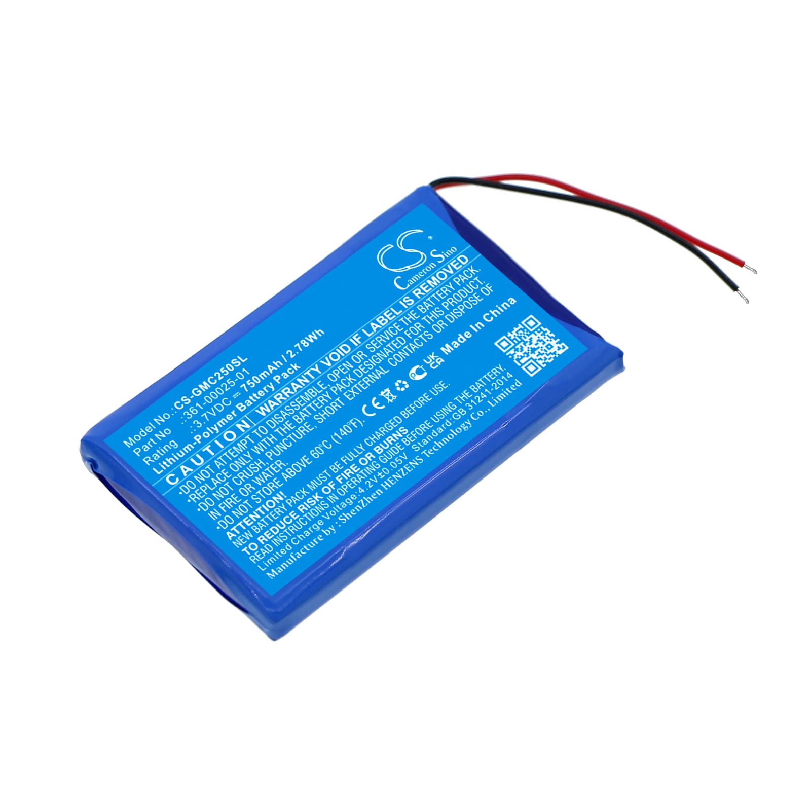 Batteri til Dashcam for Garmin DashCam 25