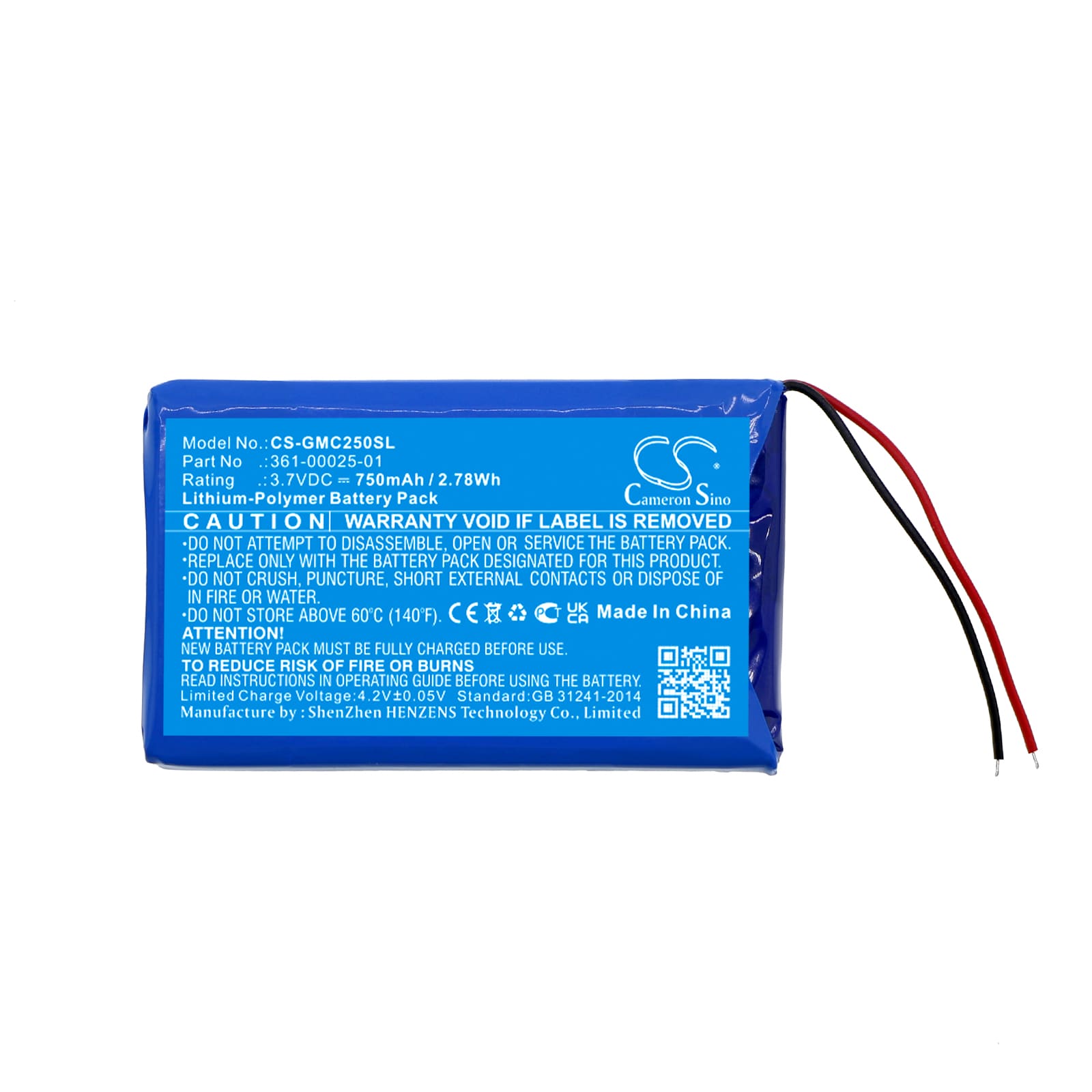 Batteri til Dashcam for Garmin DashCam 25