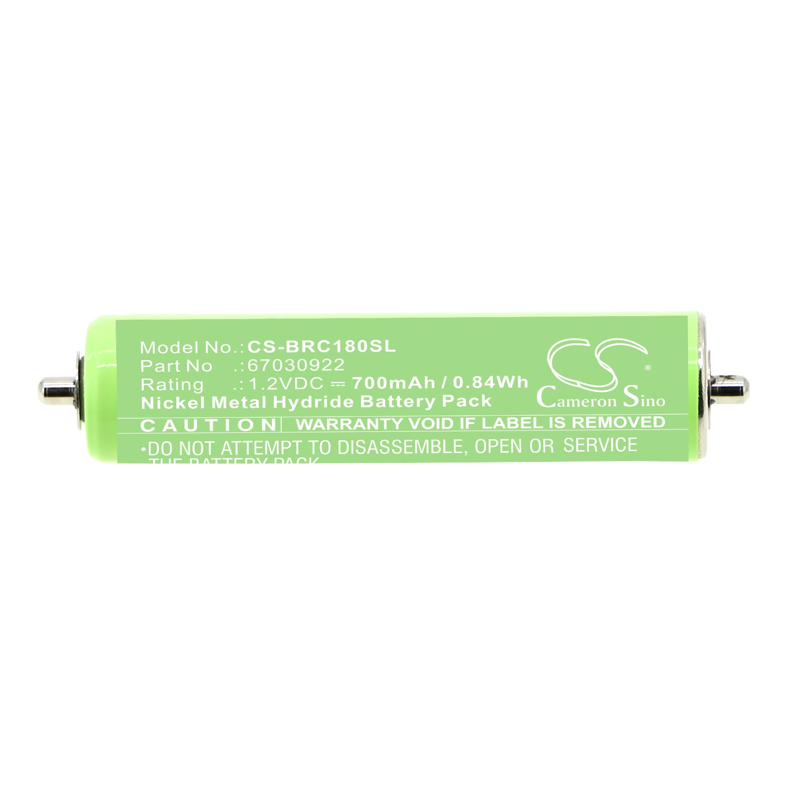 Batteri til barbermaskin for Braun 10B, 20B, 180 etc.