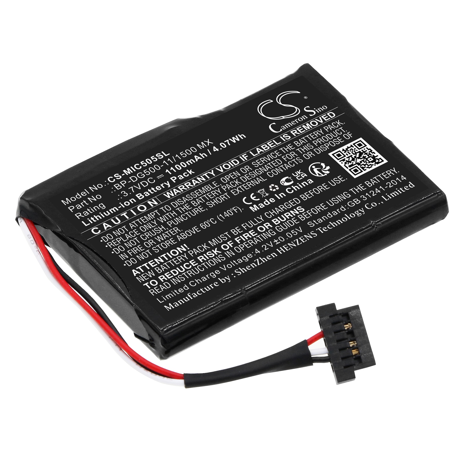 Dashcam-batteri for Mio cyclo 505 HC, cyclo 500 HC