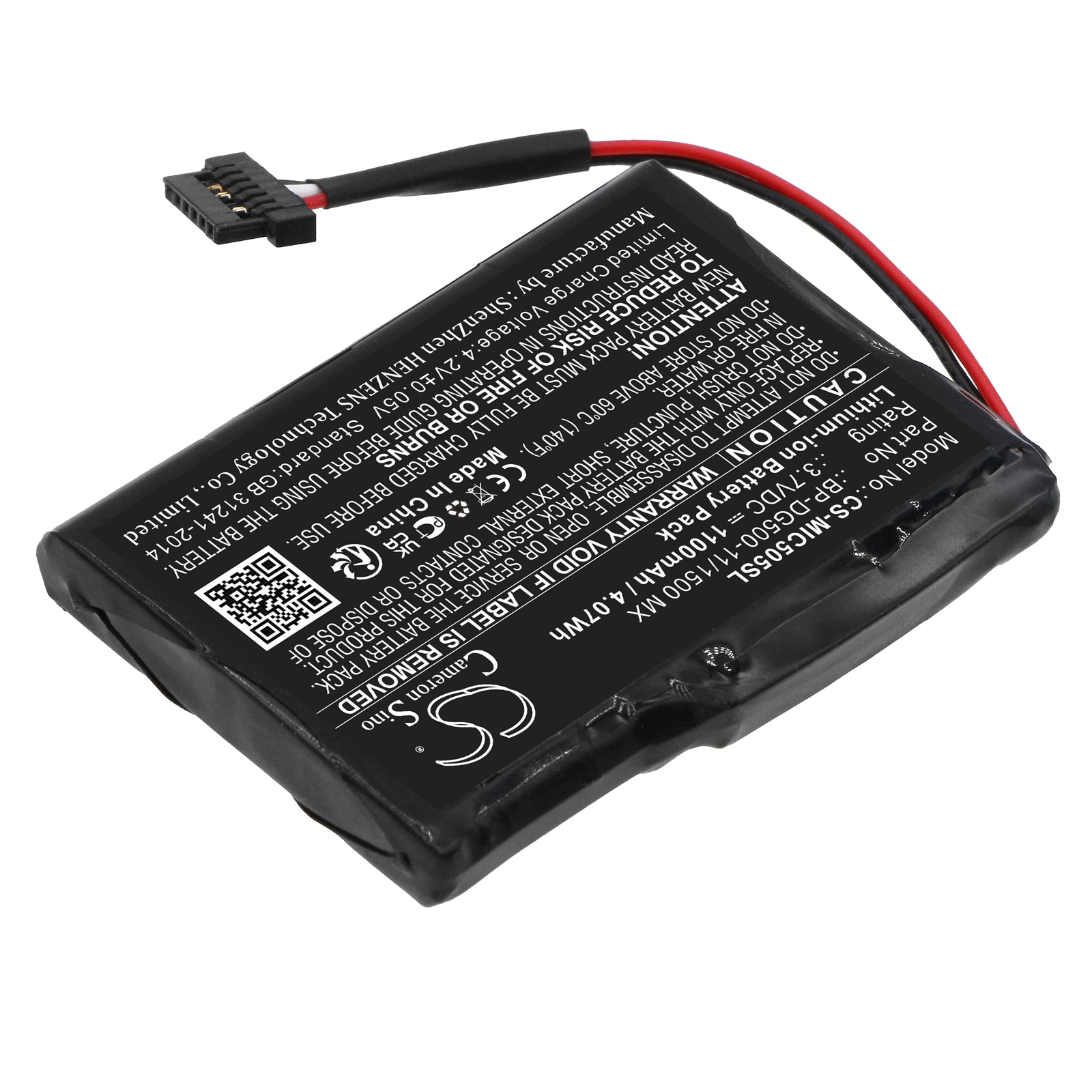 Dashcam-batteri for Mio cyclo 505 HC, cyclo 500 HC