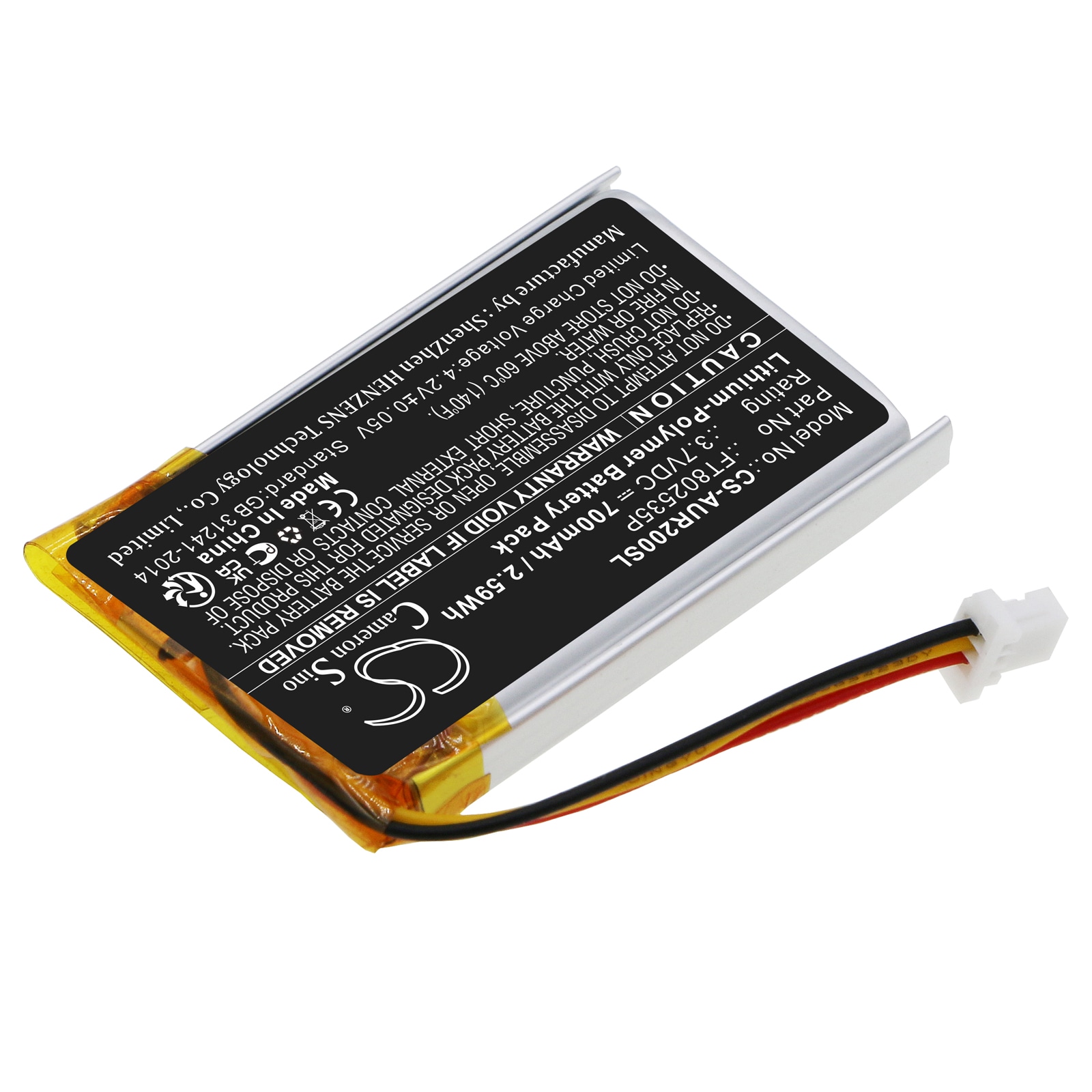 Batteri for tastatur, mus for Asus ROG STRIX IMPACT II