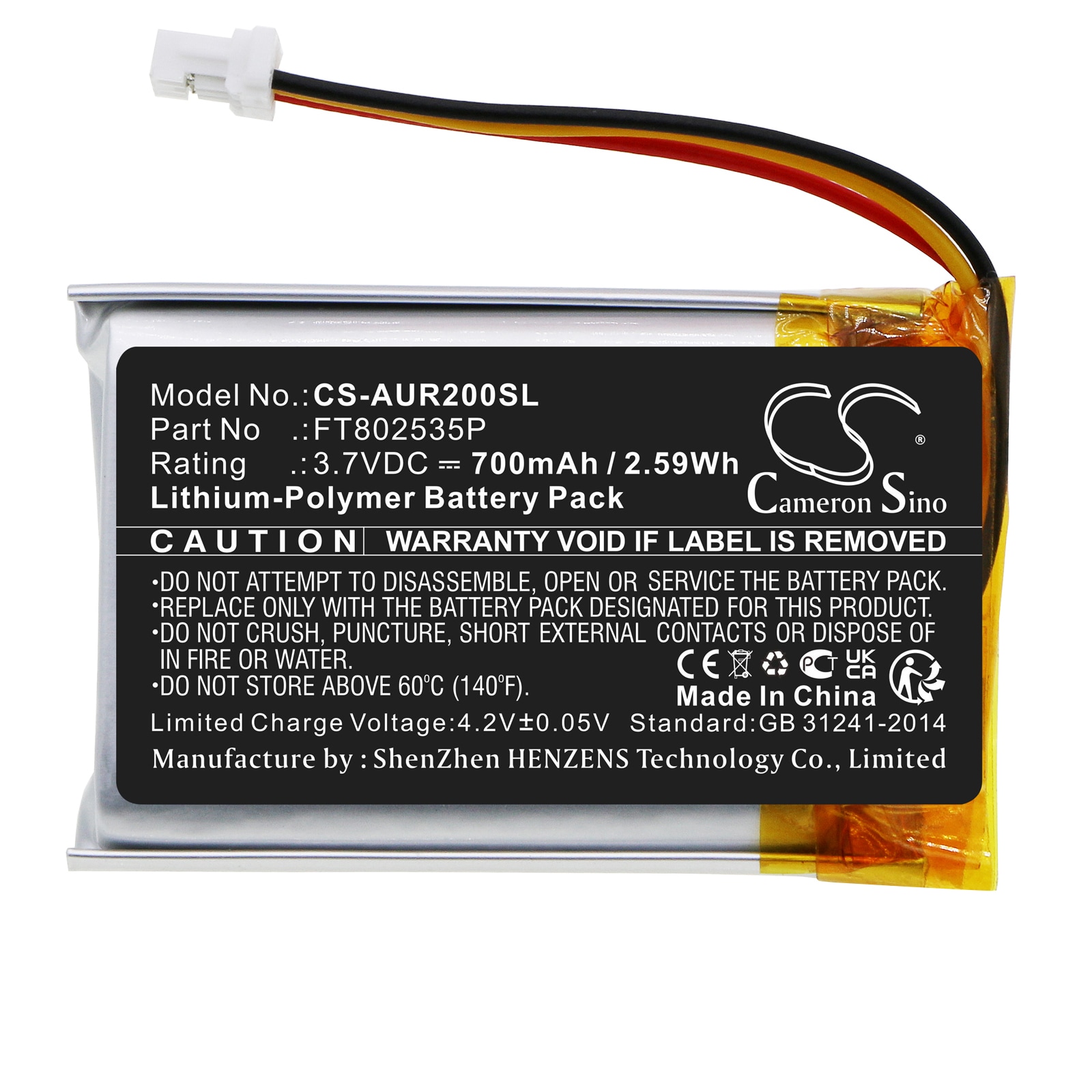 Batteri for tastatur, mus for Asus ROG STRIX IMPACT II