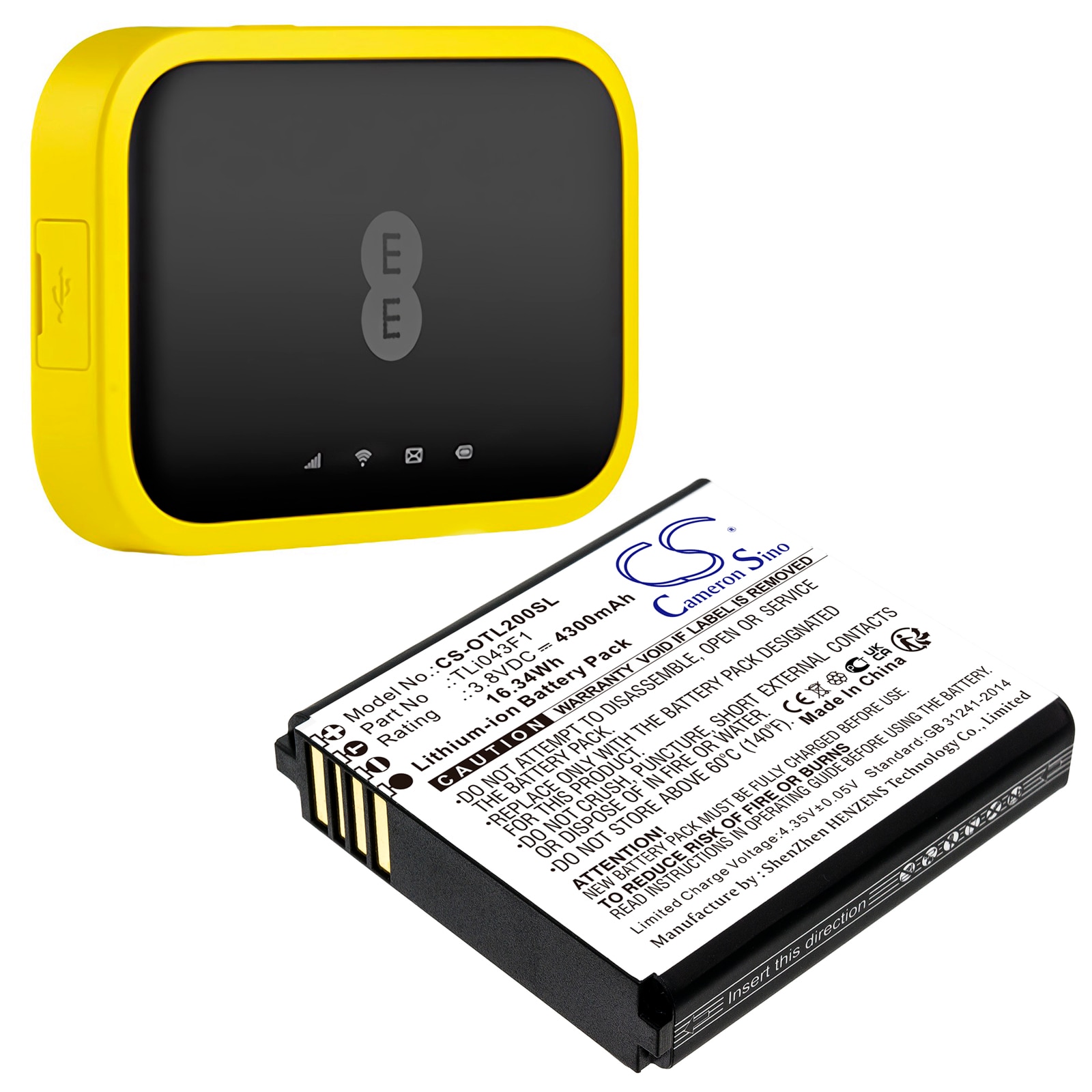 Batteri for hotspot for Alcatel Linkzone 2, MW43TM21, MW513U