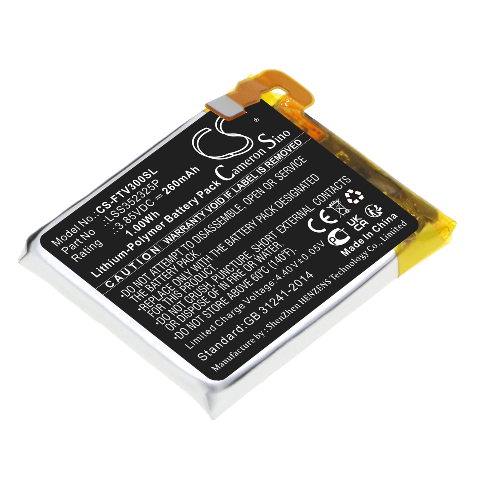Batteri til smartklokke for Fitbit Versa 3