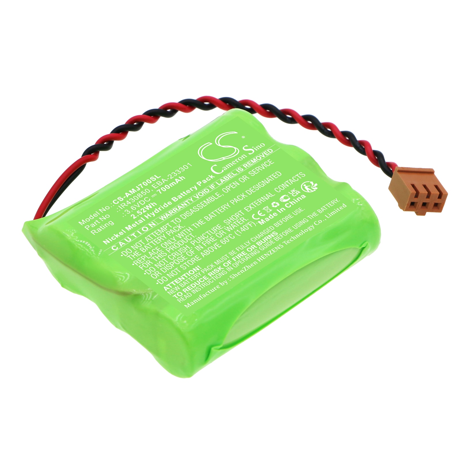 Batteri til tidsklokke for Amano MJR-7000, MJR-7000EZ, MJR-8000 osv.