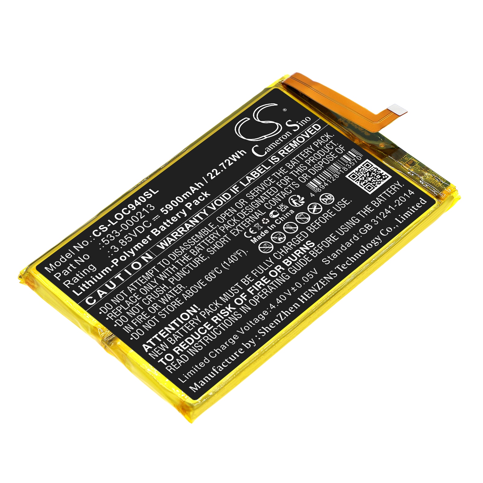 Batteri til spillkonsoll for Logitech G Cloud, 940-000198, GR0006