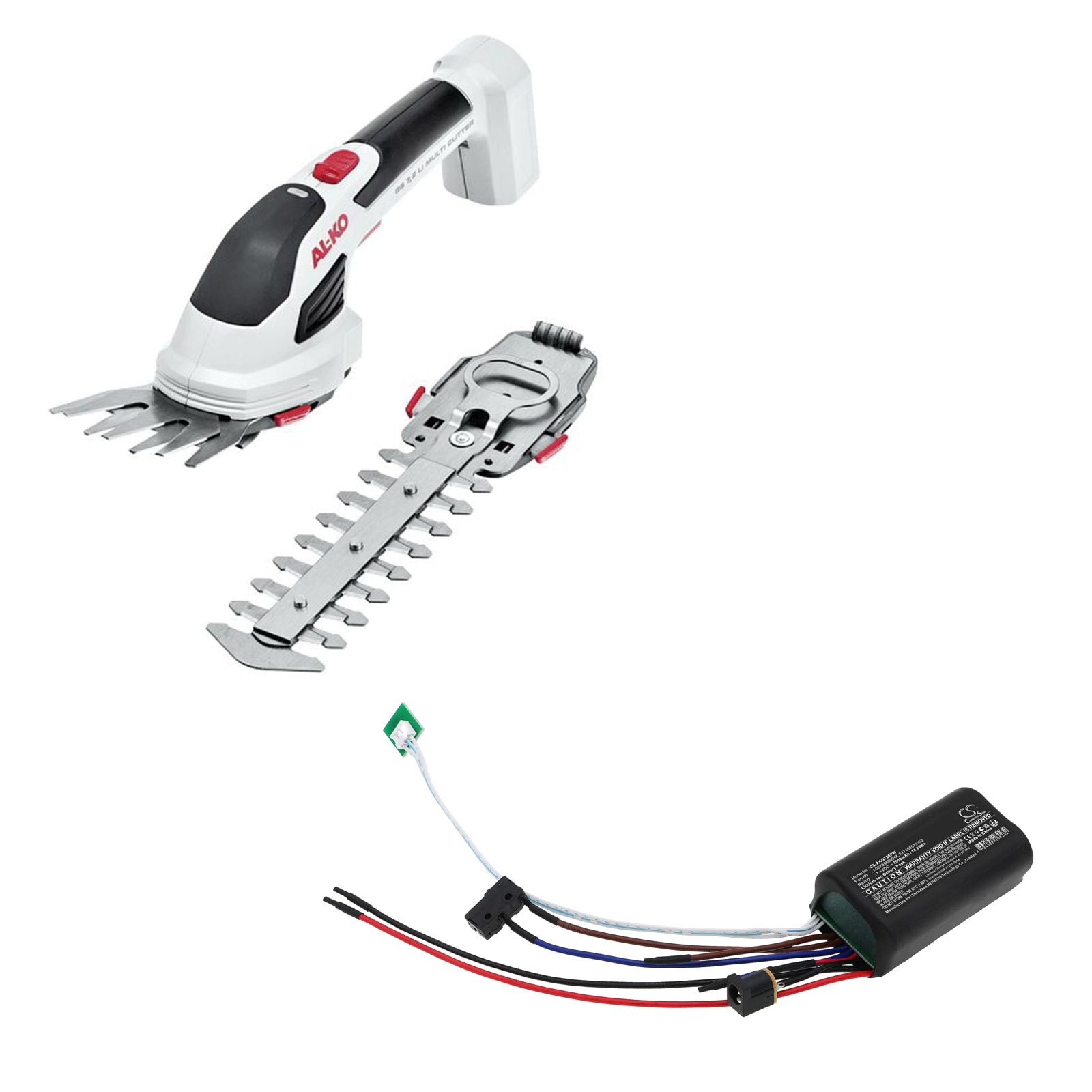 Batteri for hageredskaper til AL-KO Multicutter GS 7.2 Li, 113 371, Grass etc.