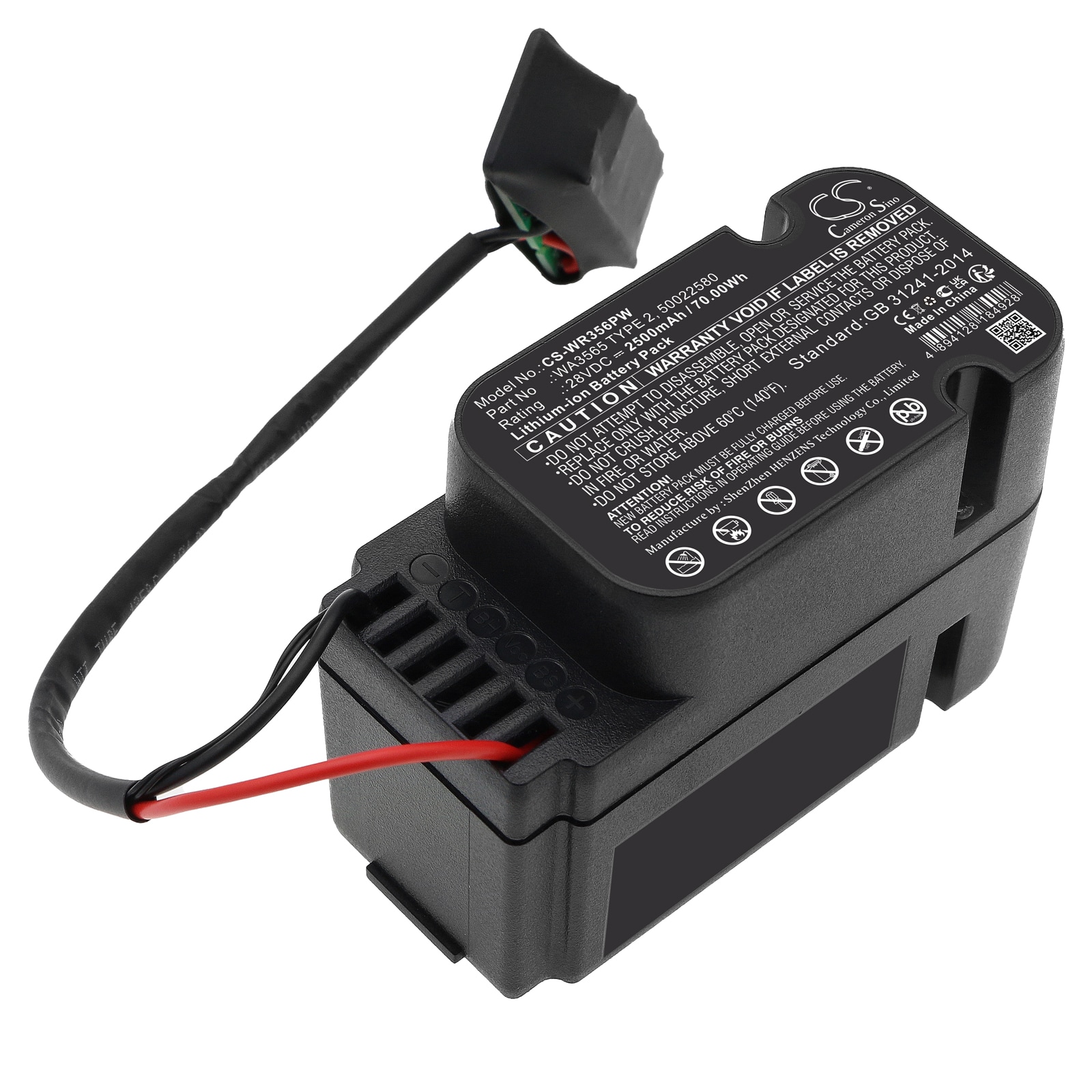 Batteri til gressklippere for Worx WG795E, Landroid WG795E, WG795E Type 2