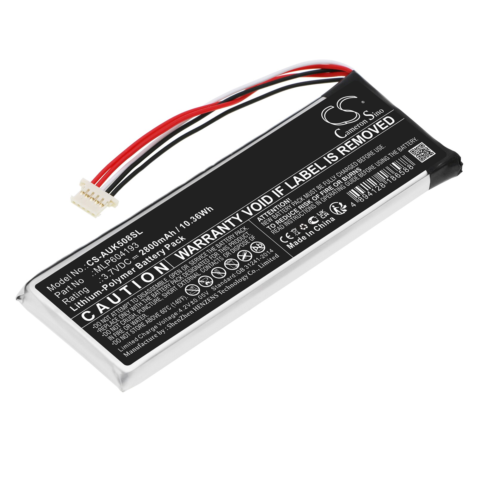 Batteri til diagnostisk skanner for Autel TS508K, xiTPMS TS408, MaxiTPMS TS508 og andre.