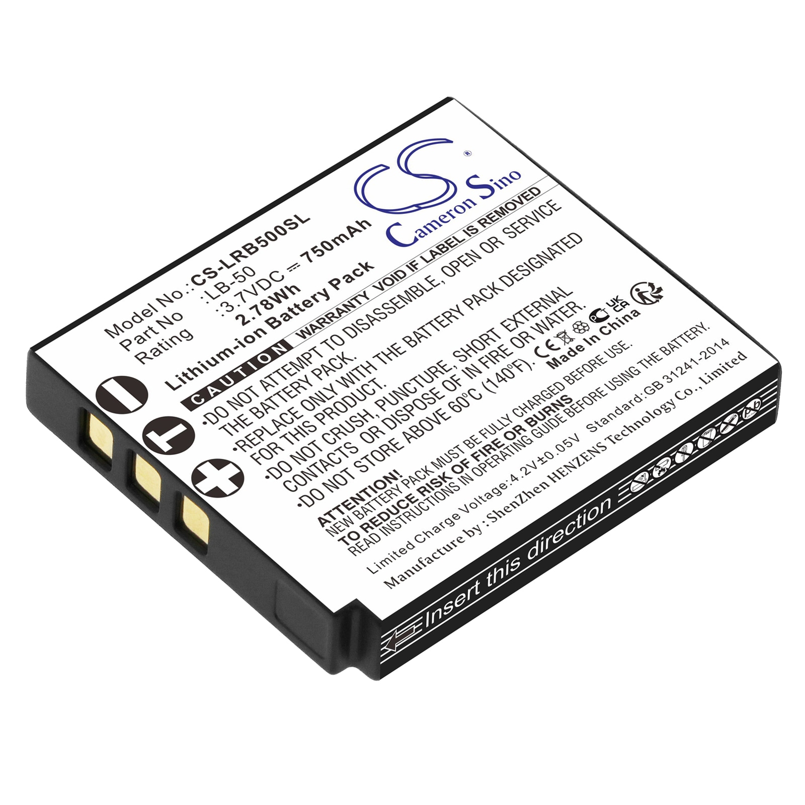 Batteri for sendere og mottakere for Lectrosonics SSM-sendere, IFBR1B-mottaker og andre