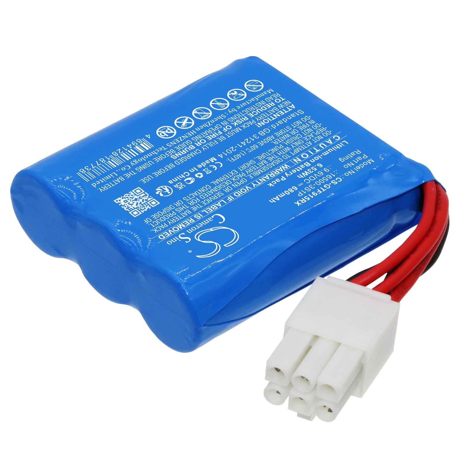 RC-batteri 680 mAh 9,6 V / batteri til GPToys Foxx 9115 / 9116 / S911 / S912 / erstatter 16500-3S1P