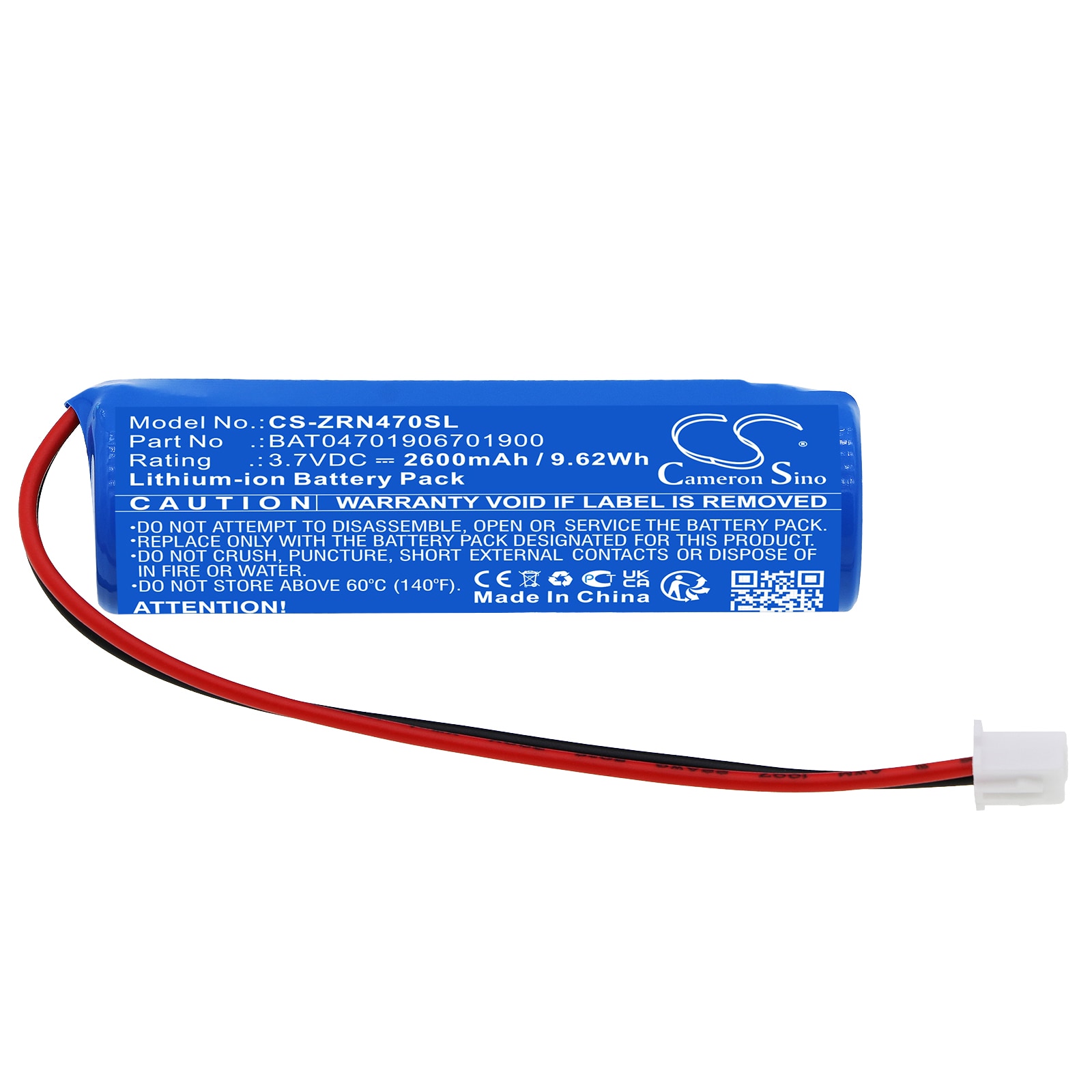 Batteri til bærbar Led-bordlampe for Zafferano Pina Pro, Push up, Home etc.