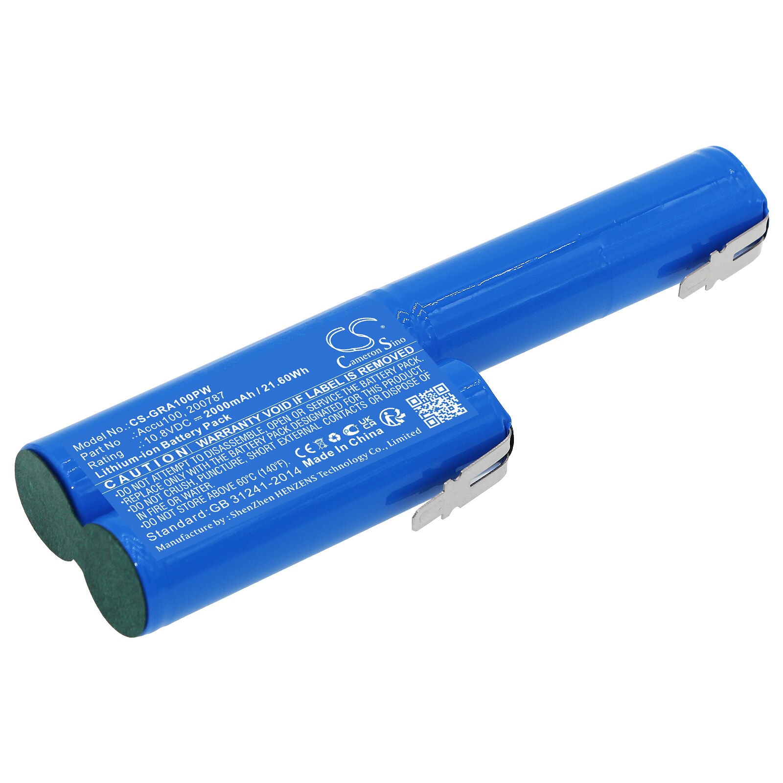 Batteri for hageredskaper for Gardena Accu 100 Grasschere, Accu 100 Strauchschere og andre.