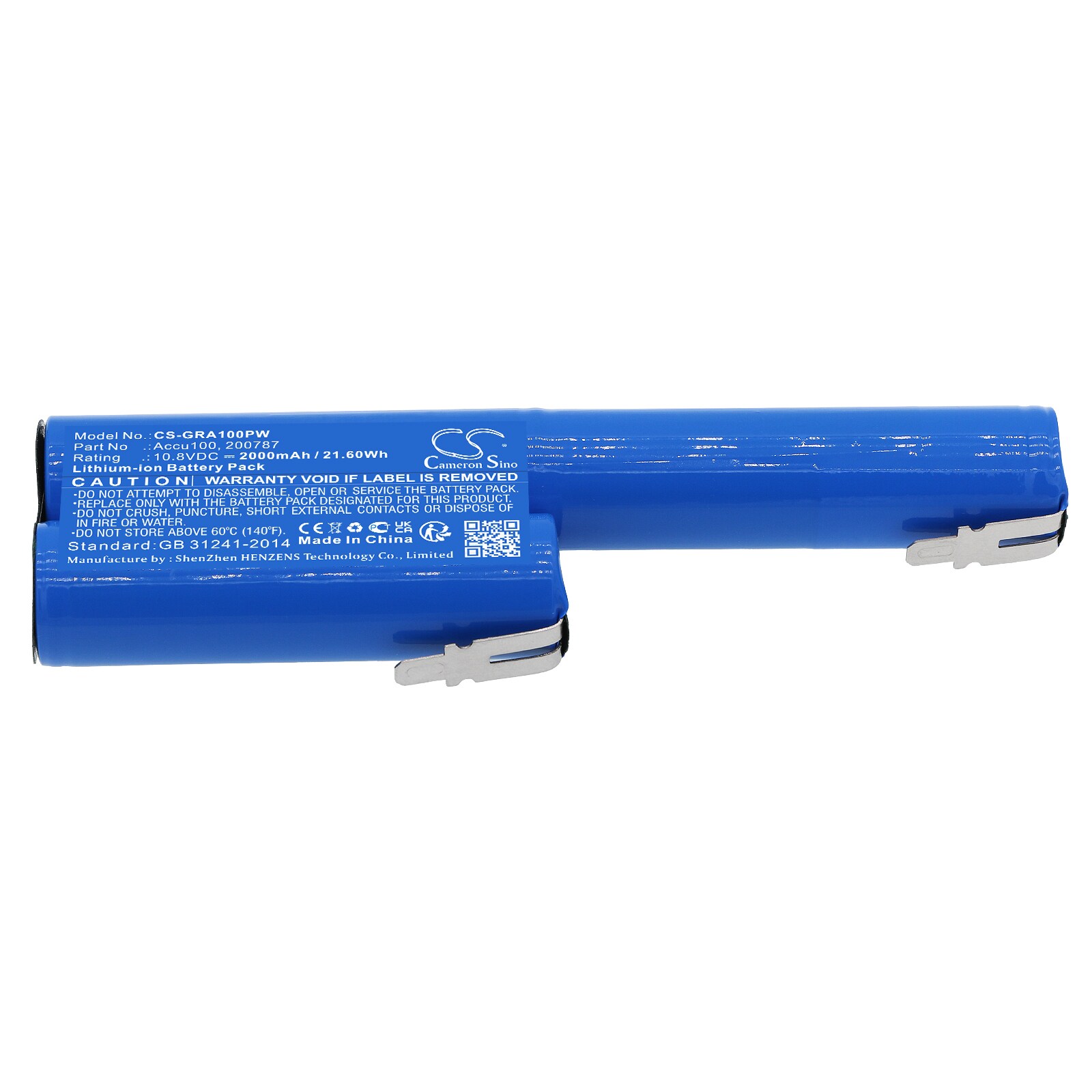 Batteri for hageredskaper for Gardena Accu 100 Grasschere, Accu 100 Strauchschere og andre.