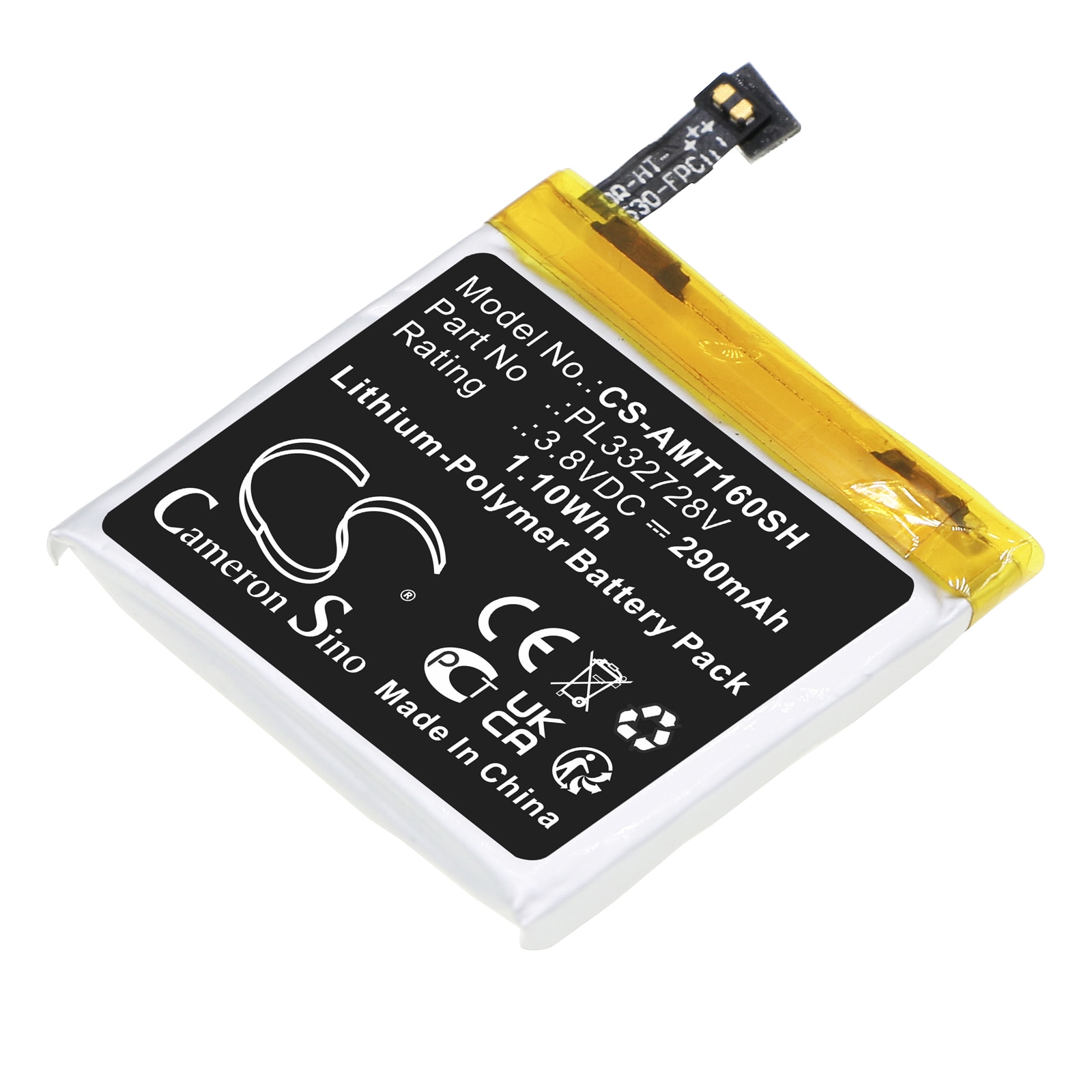 Batteri til smartklokke for Amazfit Stratos, Stratos 2, A1609 osv.
