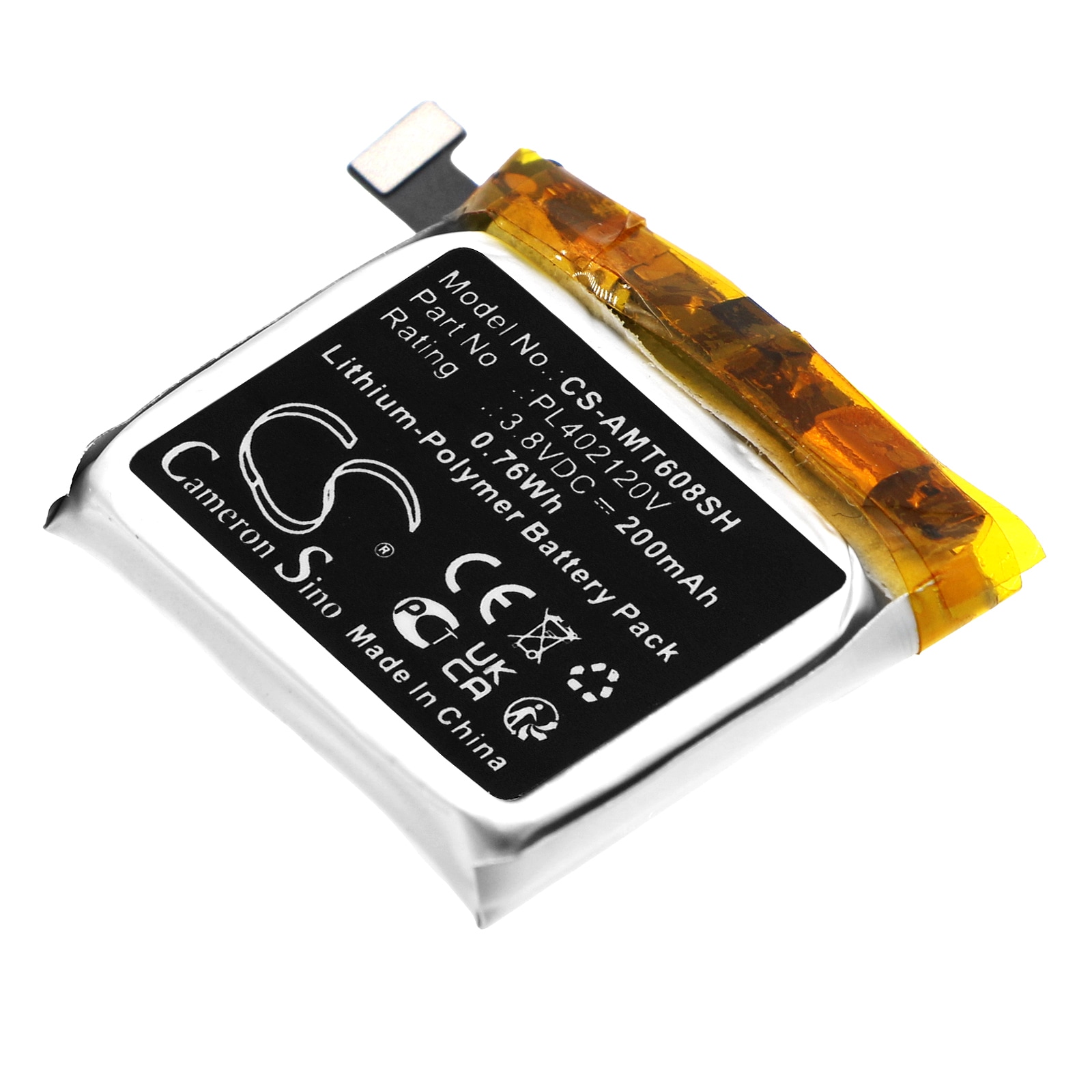 Batteri til smartklokke for Amazfit Bip, A1608