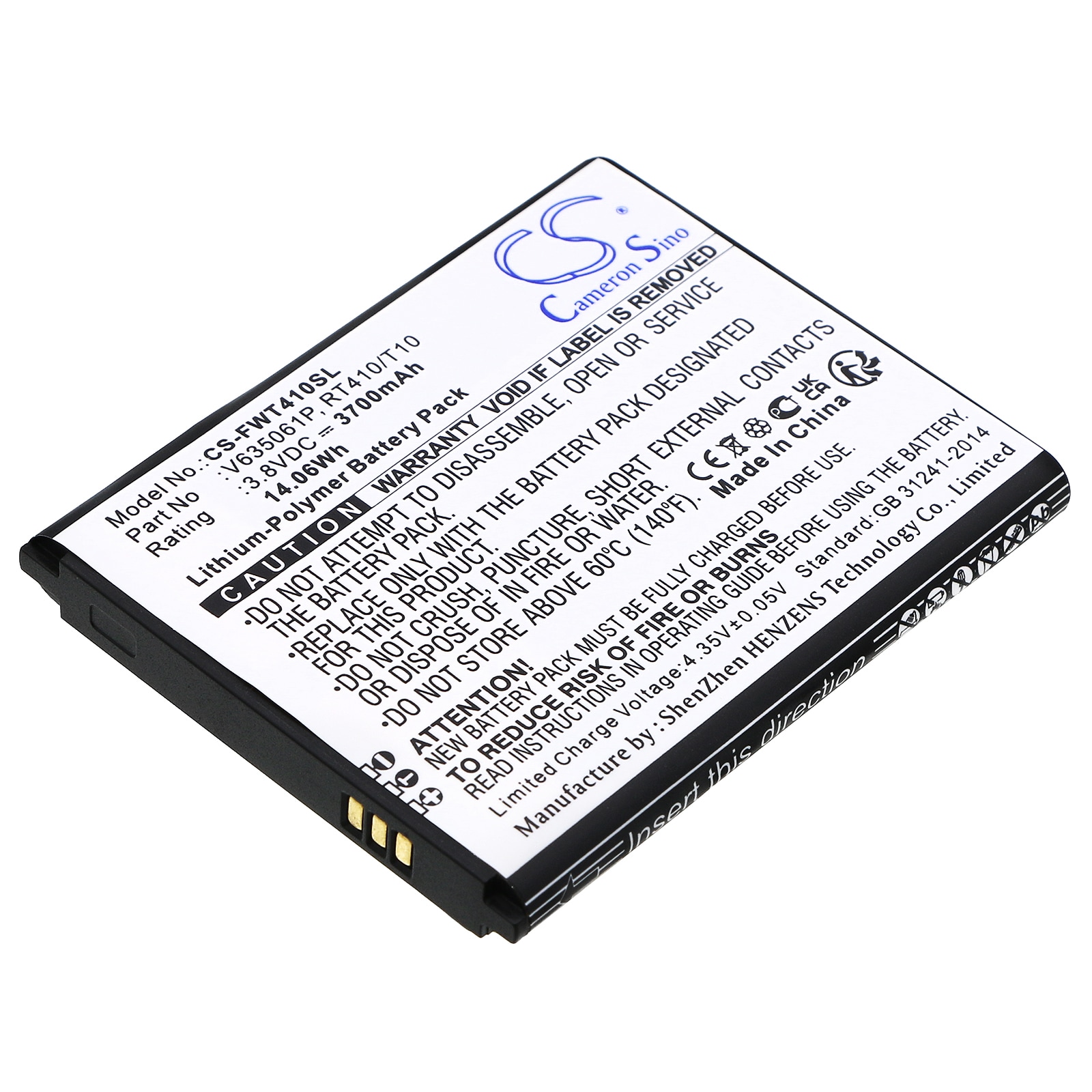 Batteri for hotspot for Franklin Wireless T10, RT410