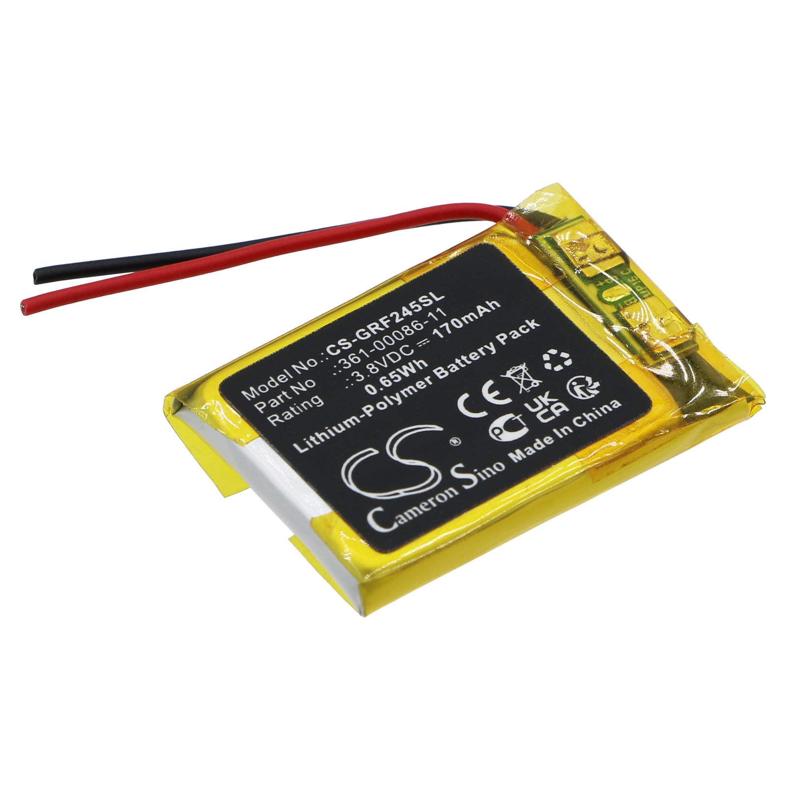 Batteri til smartklokke for Garmin Forerunner 245, Forerunner 245 Music