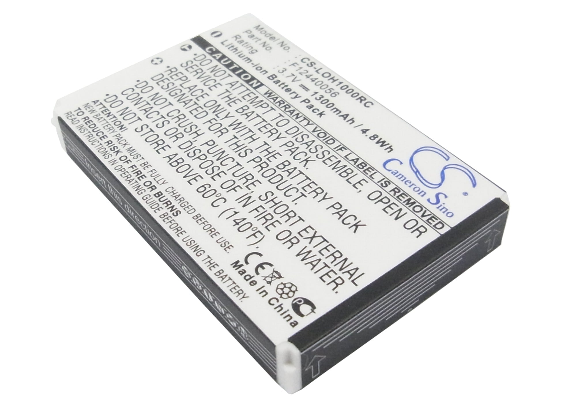 Batteri til fjernkontroll for Logitech Harmony 1000-fjernkontroll, Harmony 1100-fjernkontroll osv.