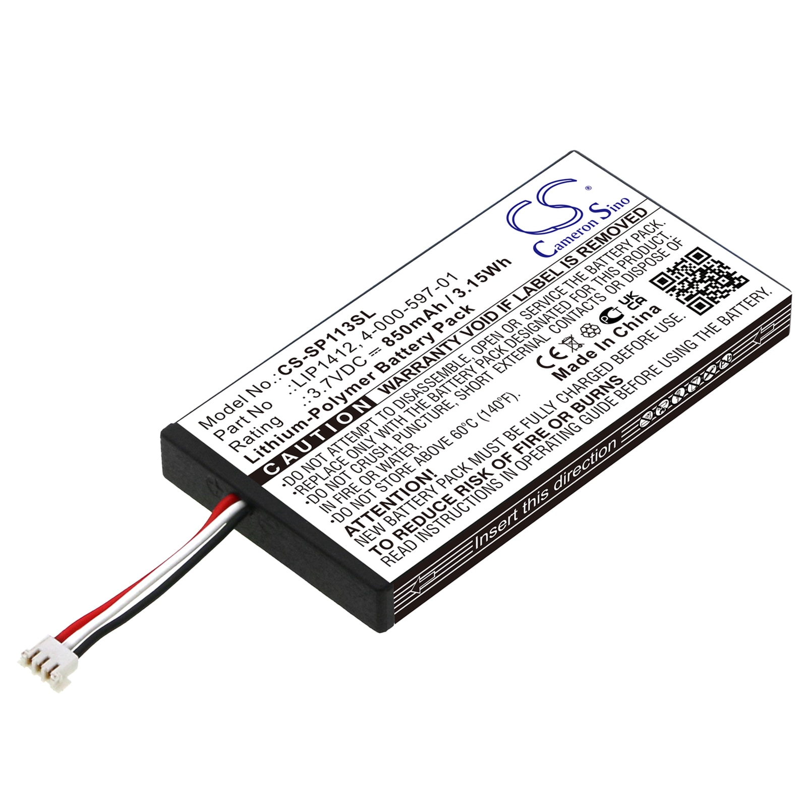 Batteri til spillkonsoll for Sony PSP GO, PSP-NA1006, PSP-N100
