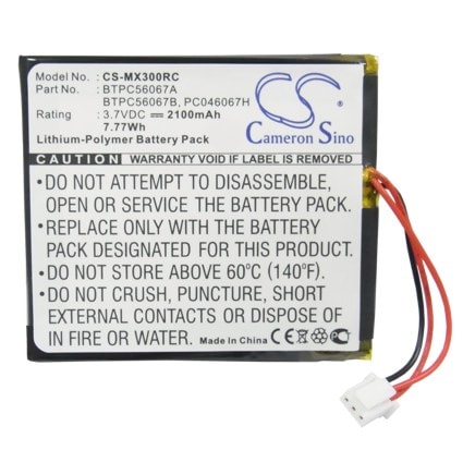 Batteri til fjernkontroll for Crestron, C2N-DAP8, CNAMPX-16X60 etc.
