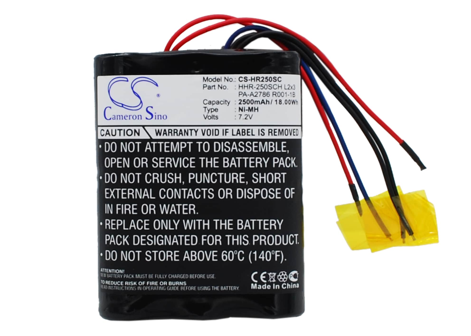 Batteri for kjøretøy for Panasonic HHR-250SCH L2x3, PA-A2786 R001-1B