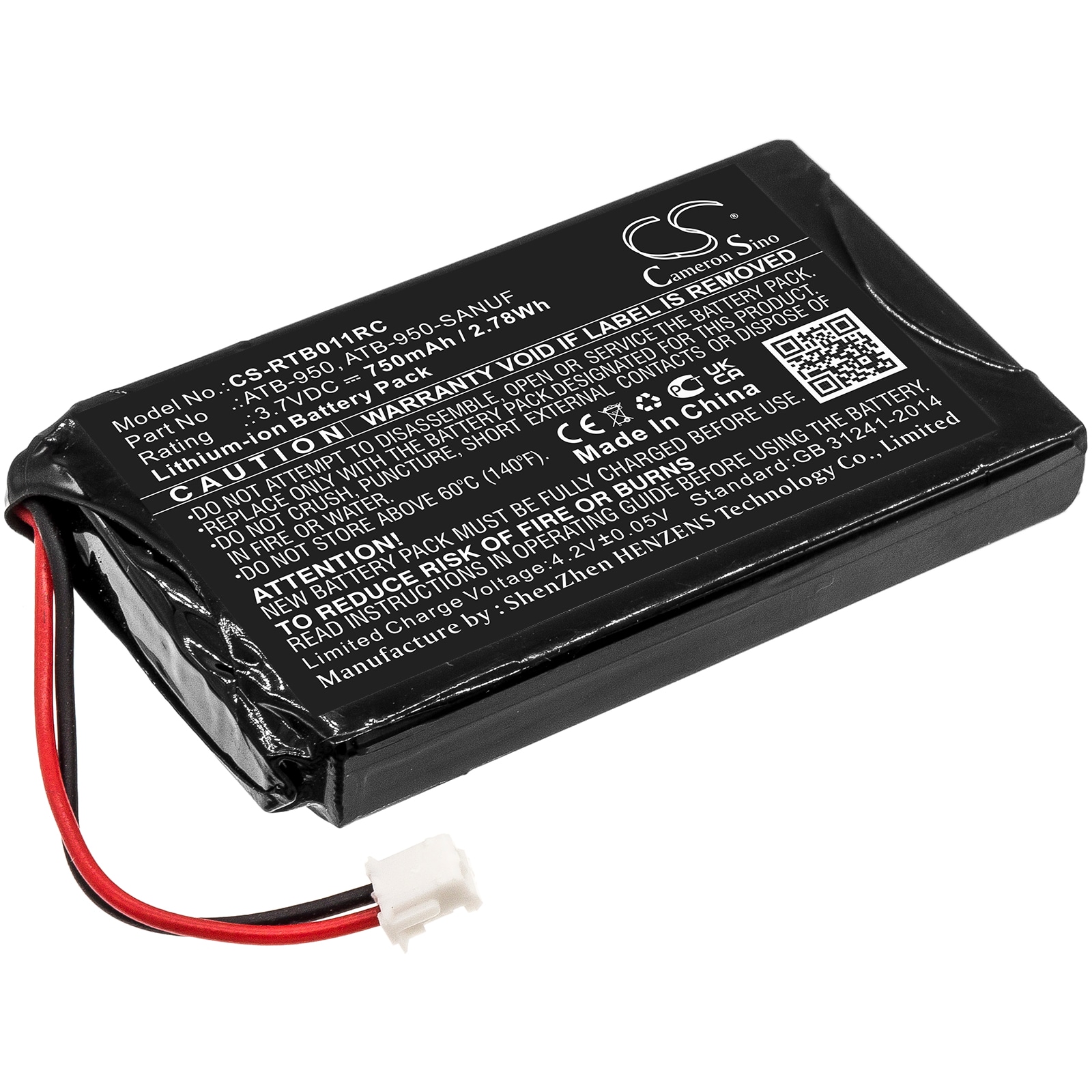 Batteri for fjernkontroll for RTI T1, T1B, T2 osv.