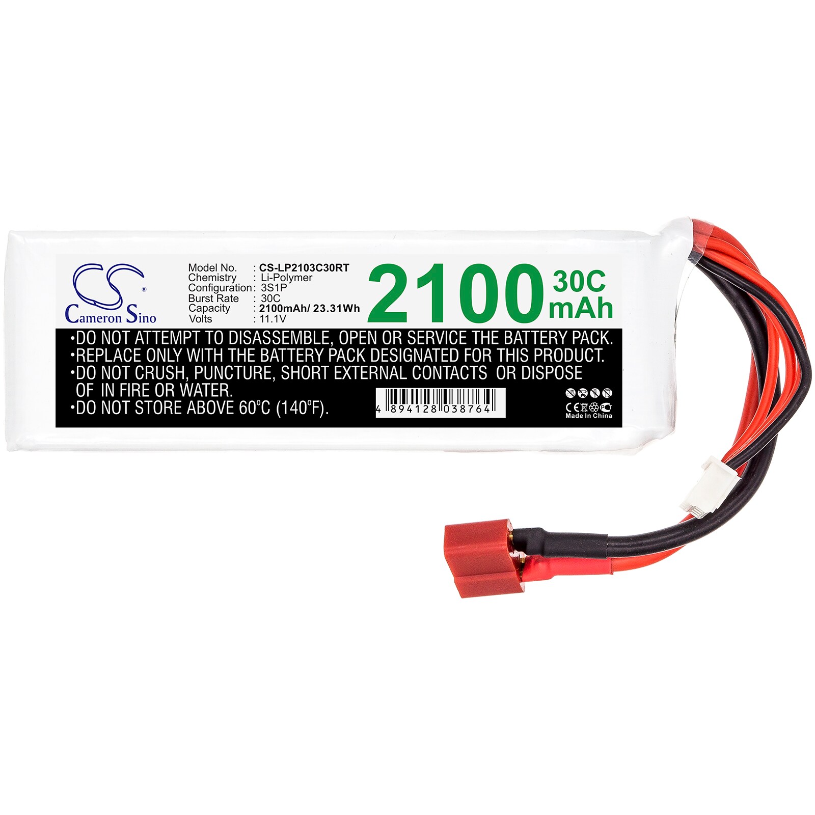 Batteri til tankbil for RC CS-LP2103C30RT