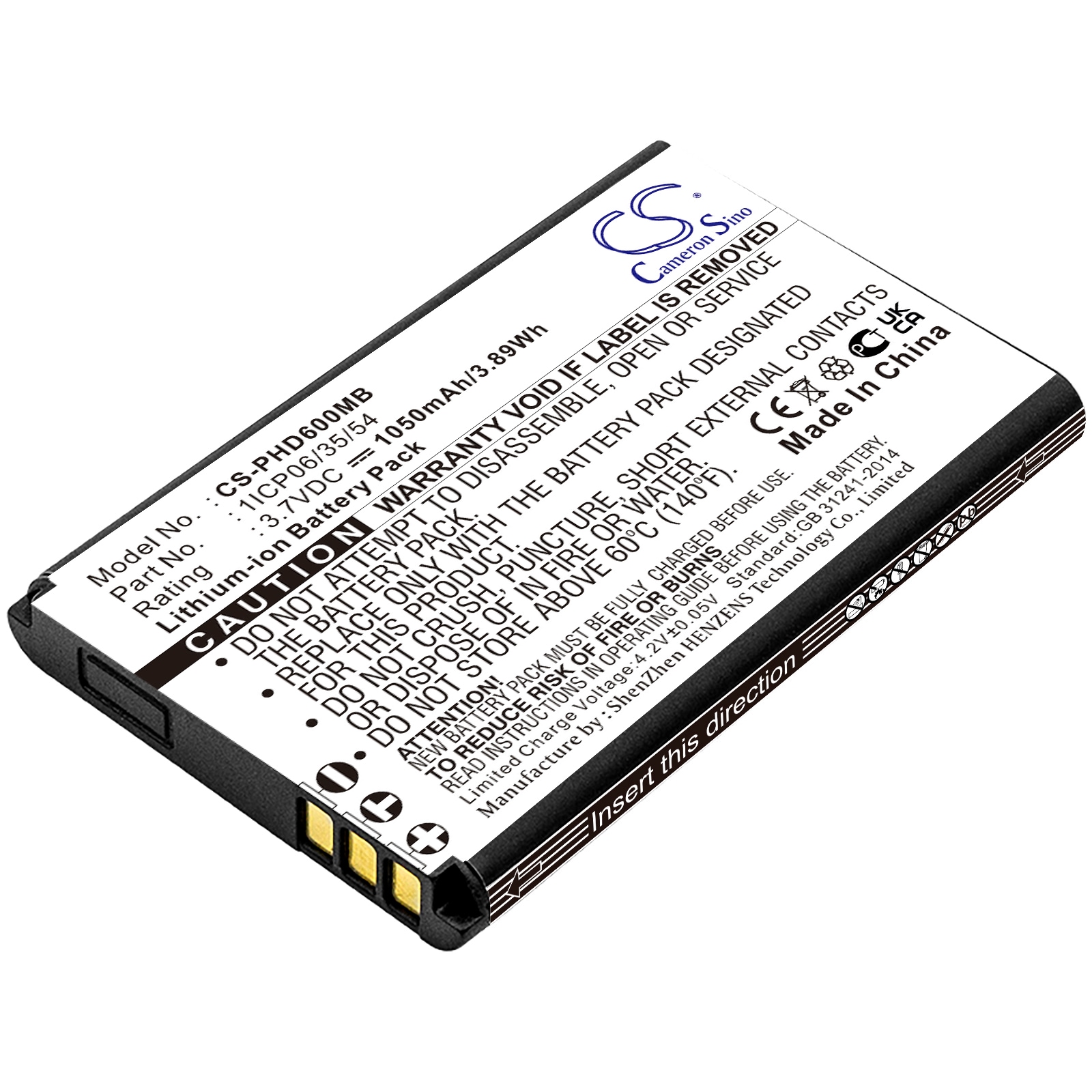 Batteri til BabyPhone for Levana LV-TW502, 32102, 32108 og andre