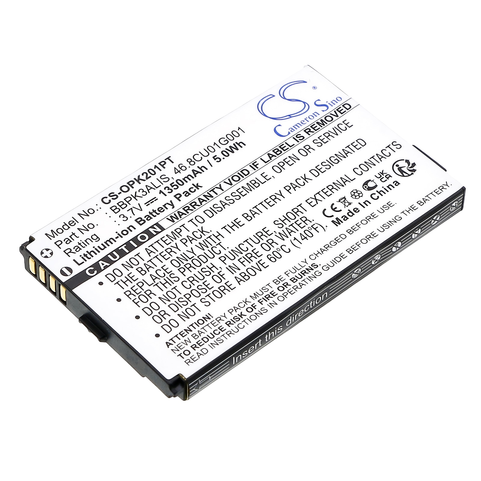Batteri til projektor for Optoma PK201, PK301