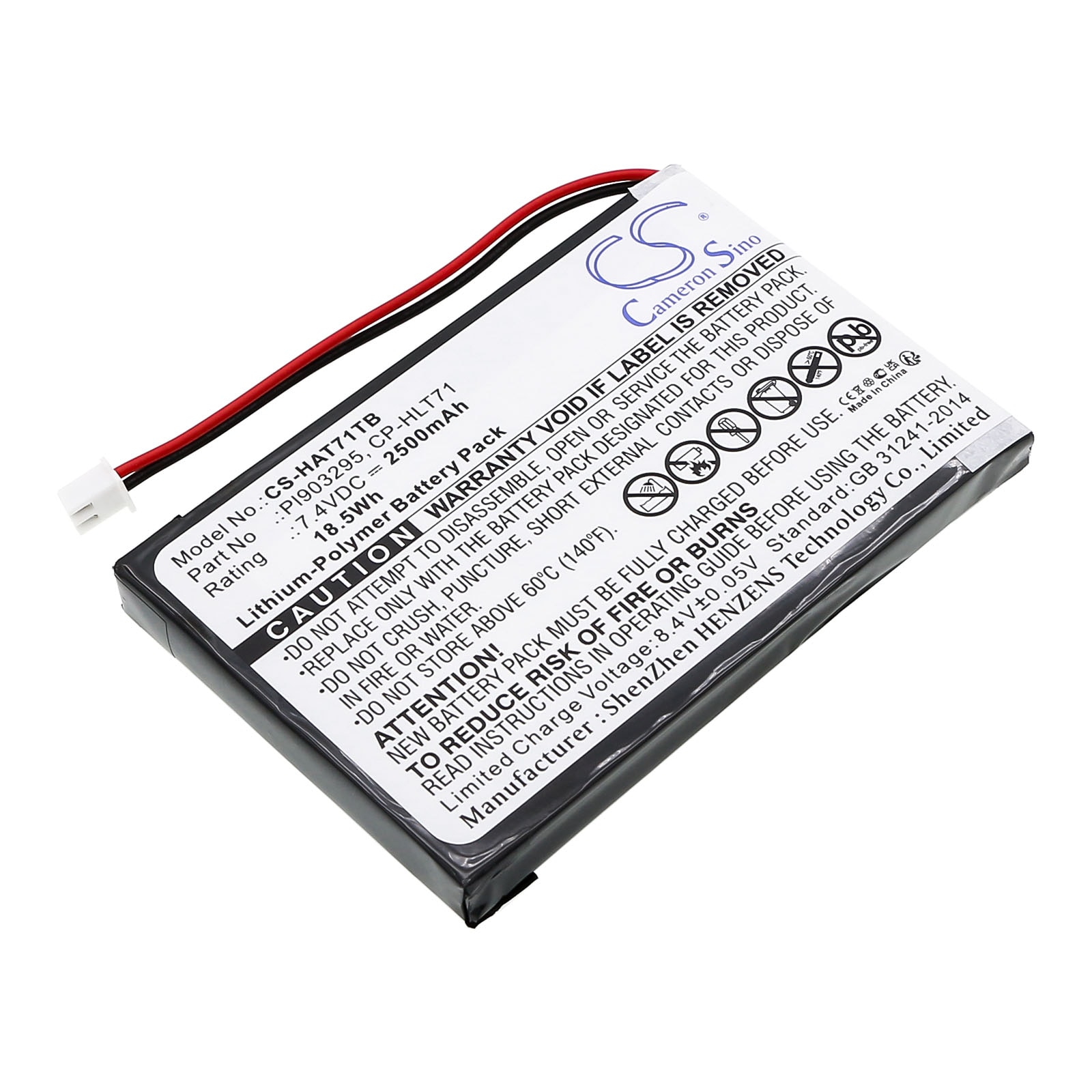 Batteri for DVB-T til Haier 805-01-NL, HERLT71, HLT71 og andre.