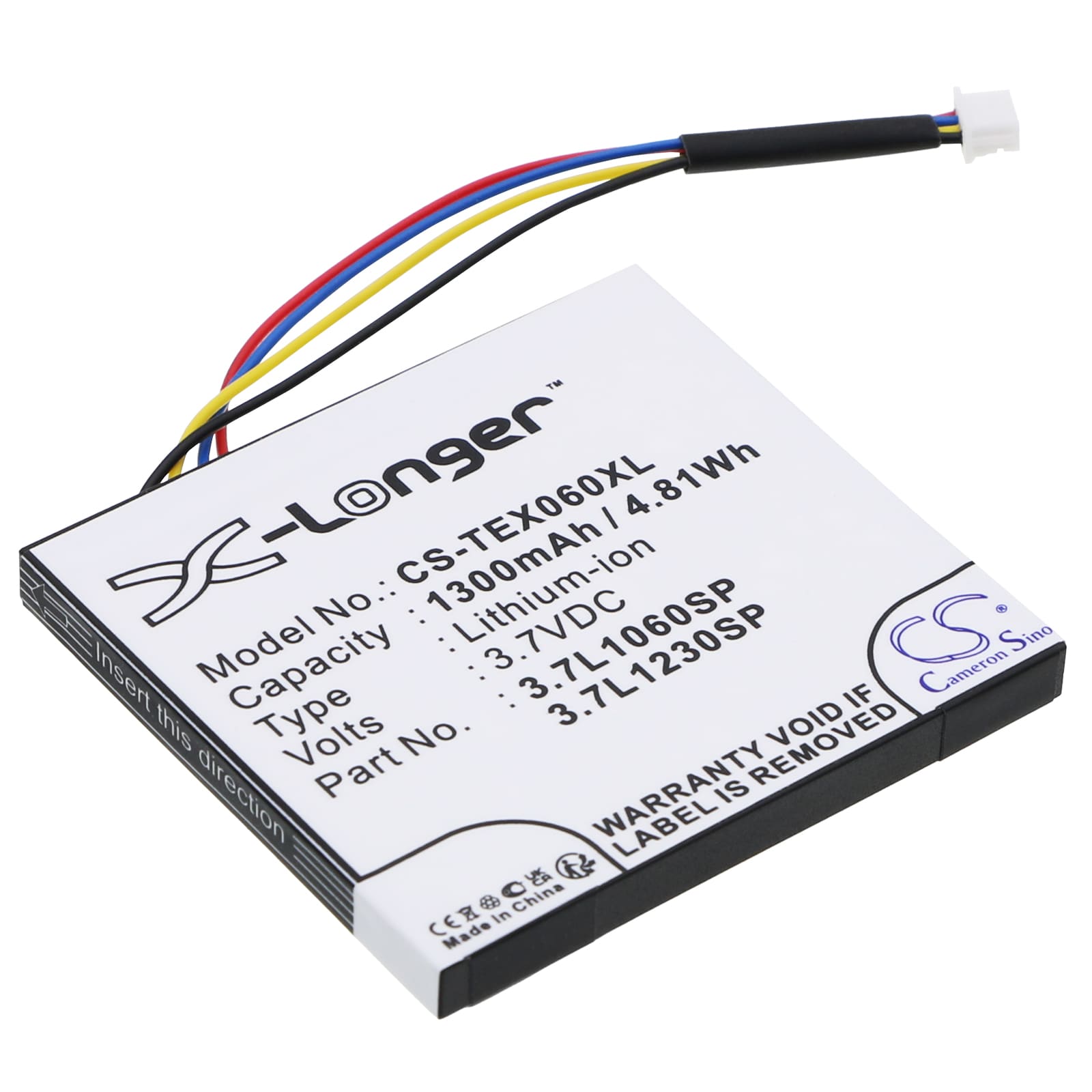 Batteri til kalkulator for Texas Instruments TI-Nspire CX, TI-Nspire CX CAS og andre.