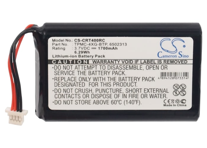Batteri for fjernkontroll for Crestron TPMC-4XG, TPMC-4XG Touchpanel, A0356 og andre.