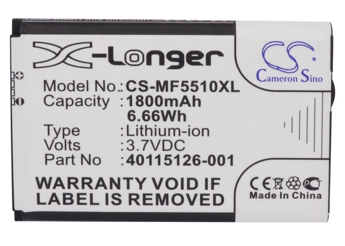 Batteri for hotspot for Novatel Wireless MiFi 5510, MiFi 5510L, MiFi5510 og andre.