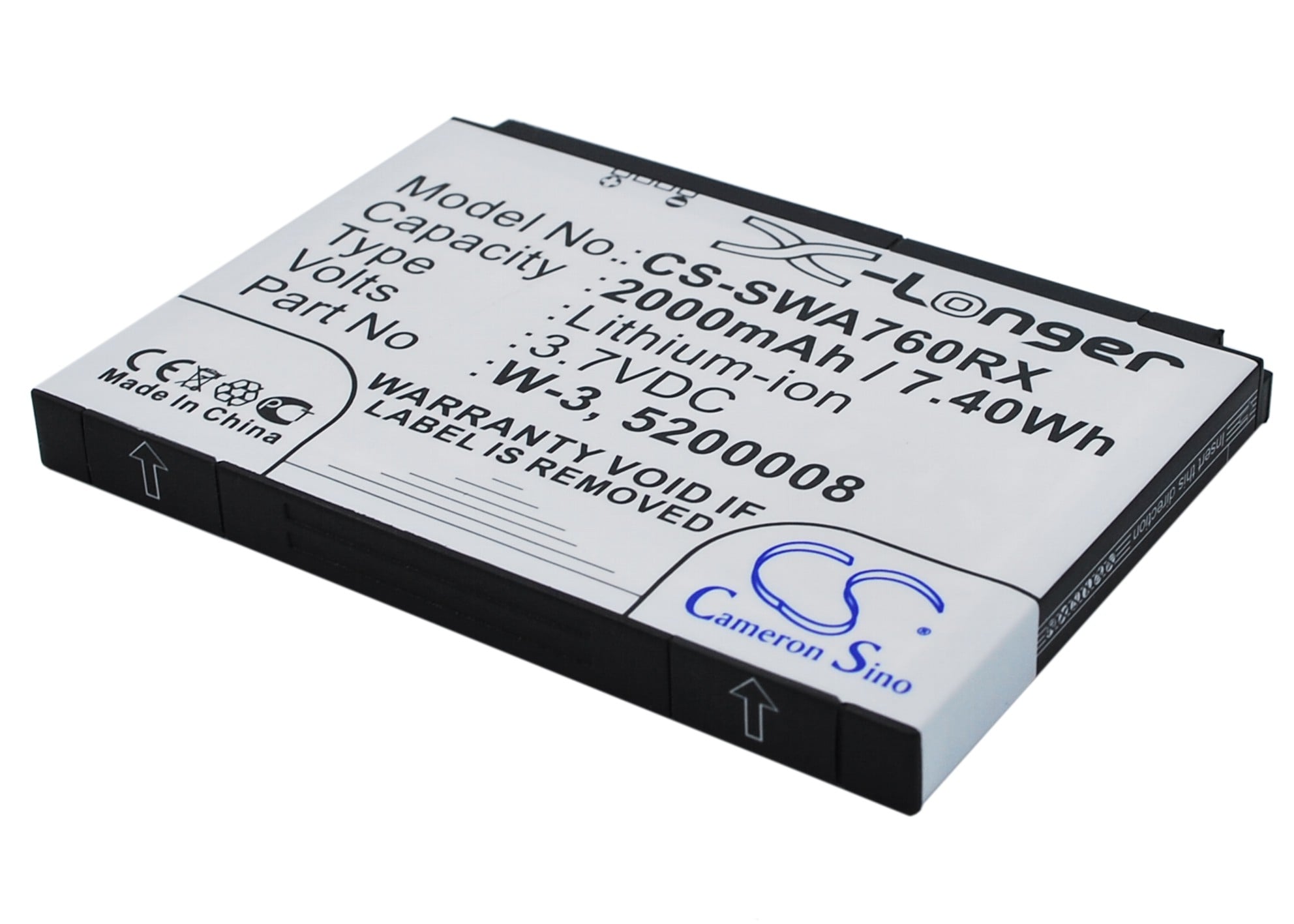 Batteri for hotspot for Sierra Wireless Aircard 762s, Aircard 760s, Wi-Fi 4G FC80 og andre.