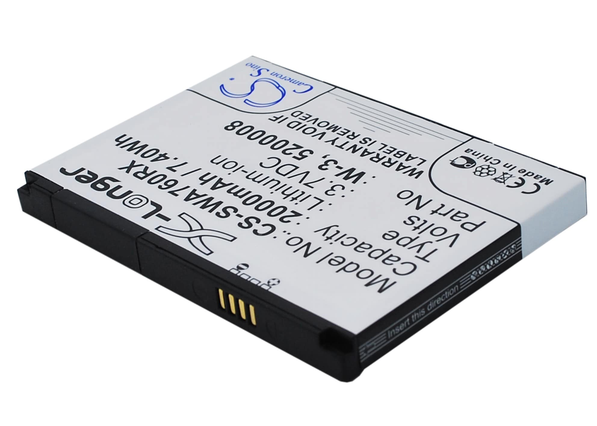 Batteri for hotspot for Sierra Wireless Aircard 762s, Aircard 760s, Wi-Fi 4G FC80 og andre.