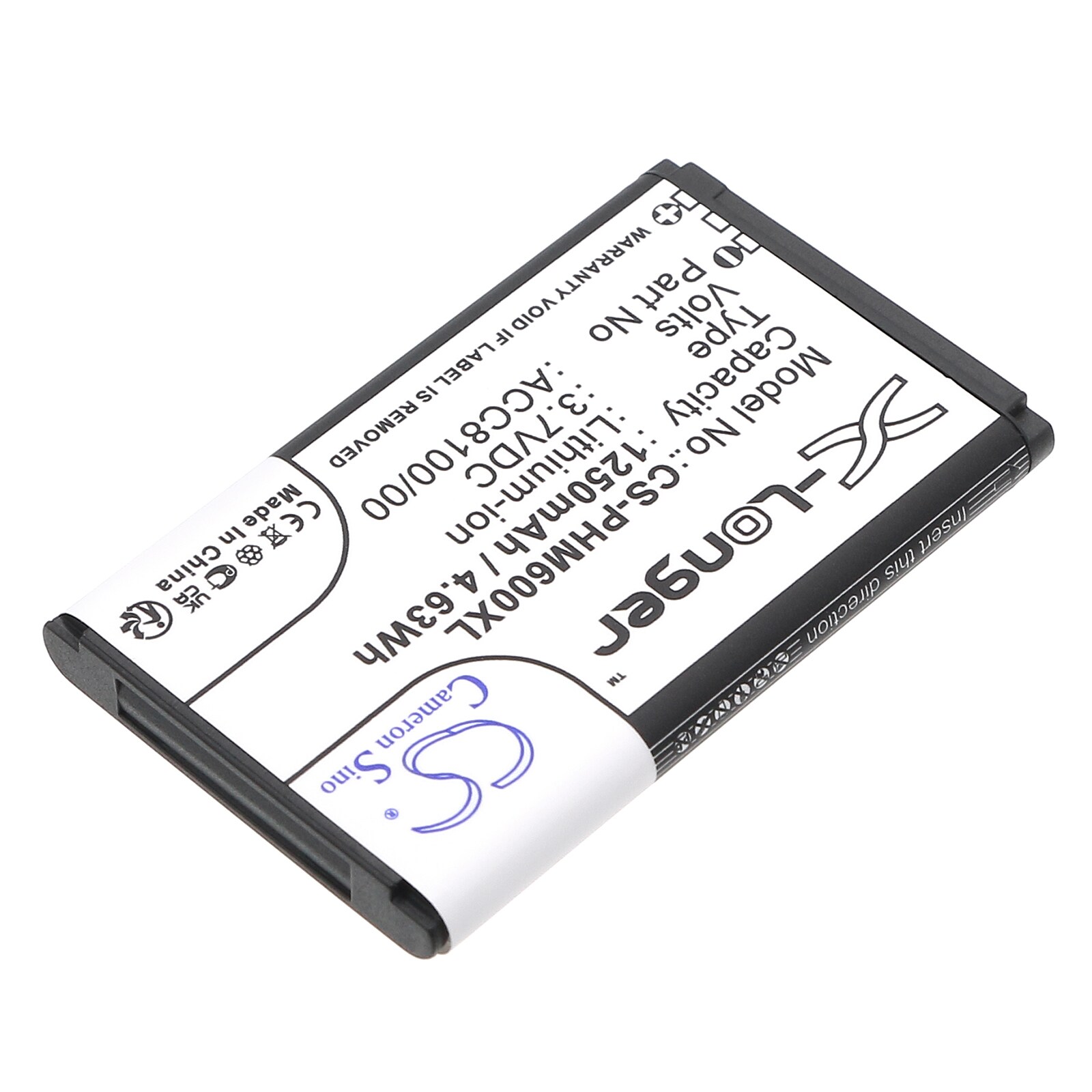 Batteri for opptaker for Philips Pocket Memo DPM6000, Pocket Memo DPM7000 og andre.