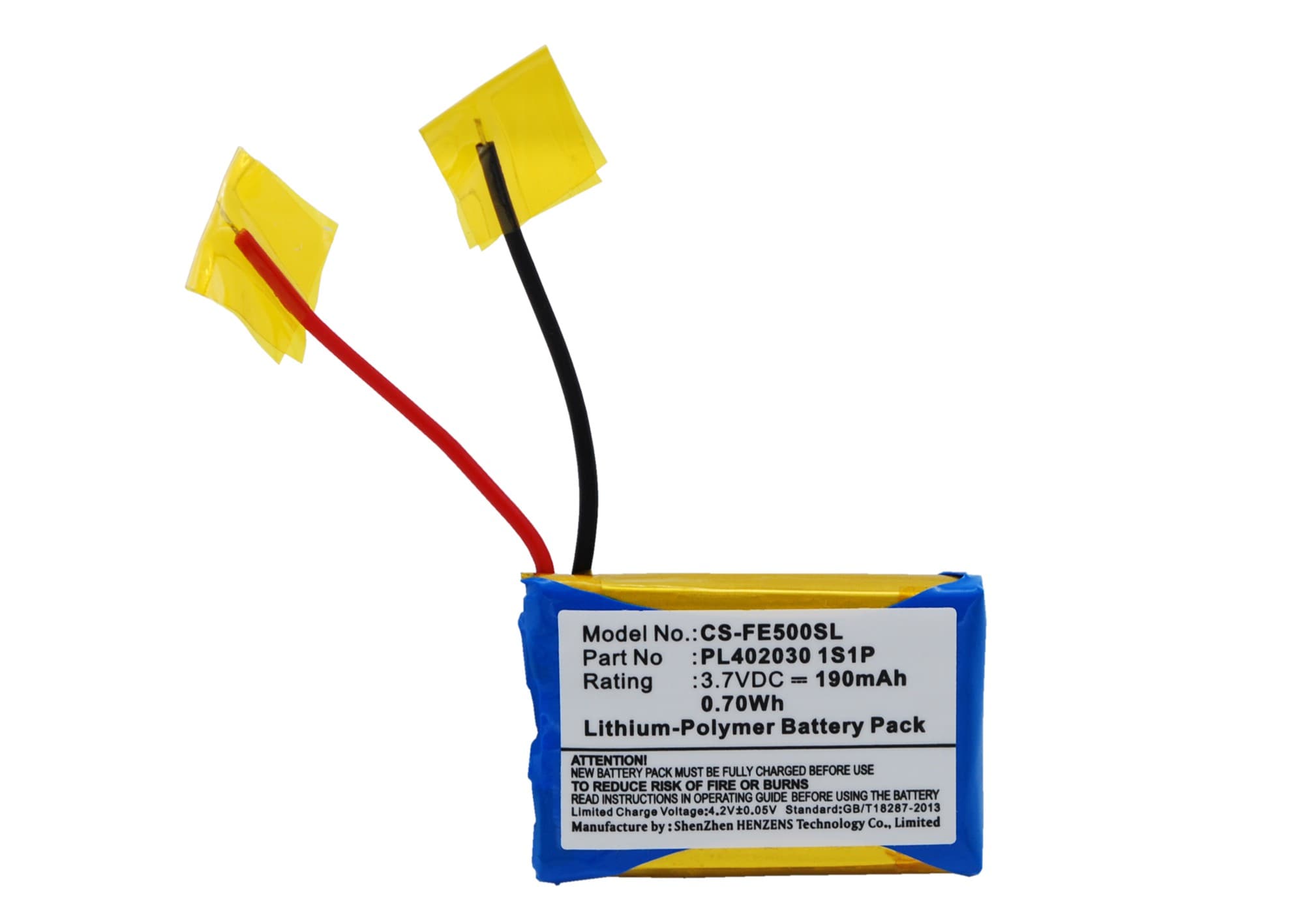 Batteri til forsterker for Fiio E5, E3, E6