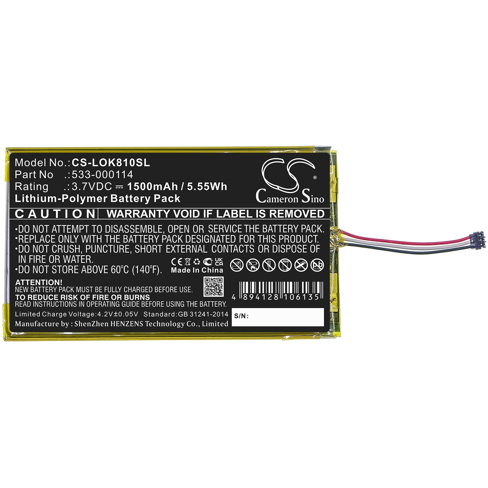 Batteri for tastatur, mus for Logitech IIIuminated Keyboard K810, K810