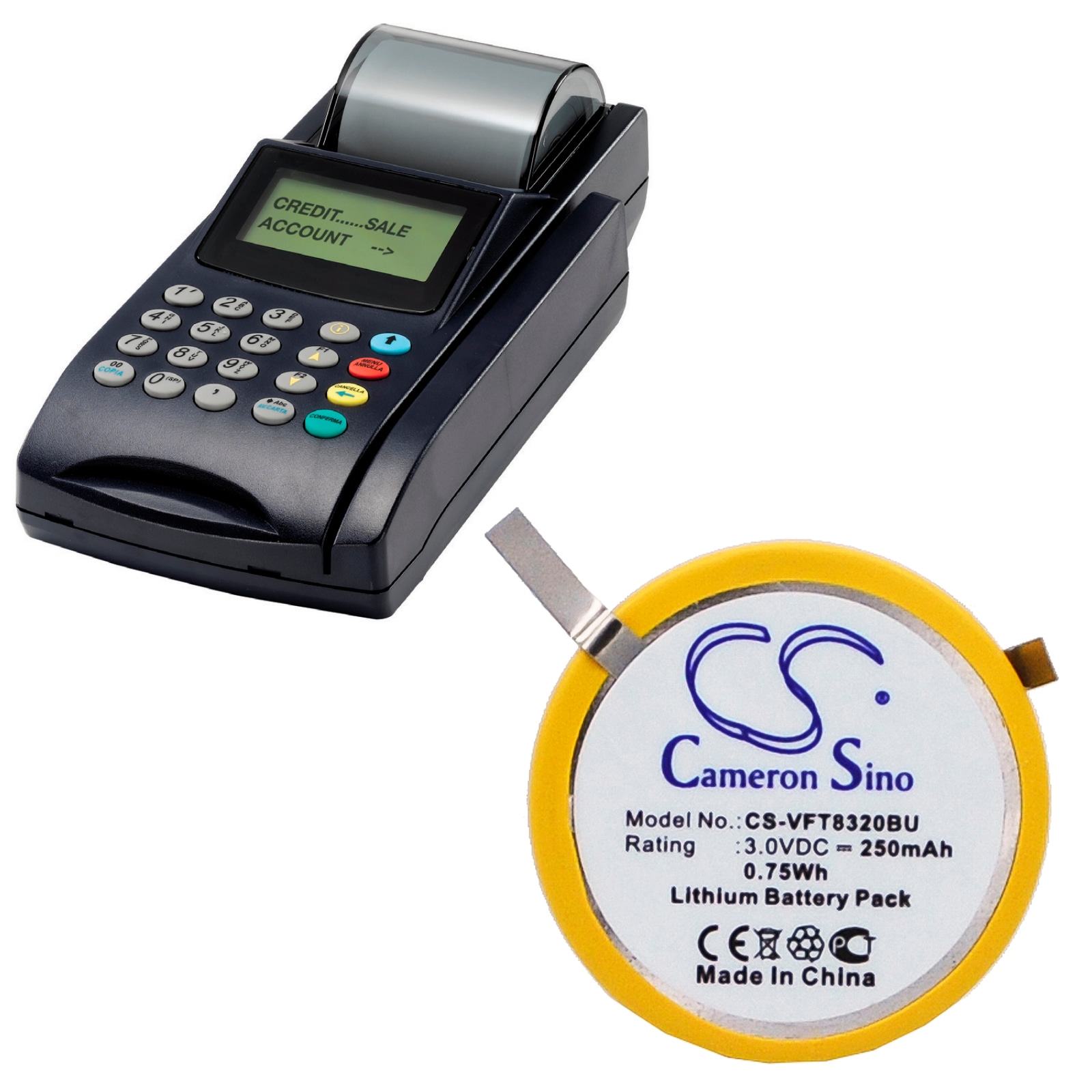 Batteri til CMOS / Backup for VeriFone NURIT 8320