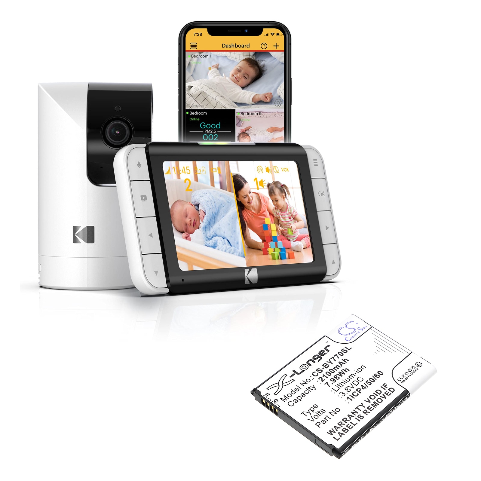 Batteri til BabyPhone for Beurer BY77, 952-62, 952.62