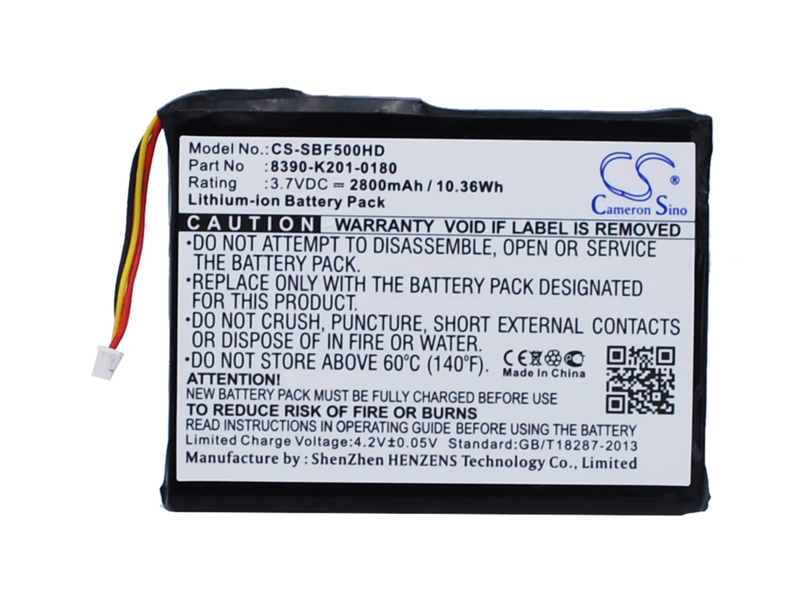 Batteri for lagring for Seagate GoFlex Satellite Mobile Wireless Storage STBF500101 og andre.