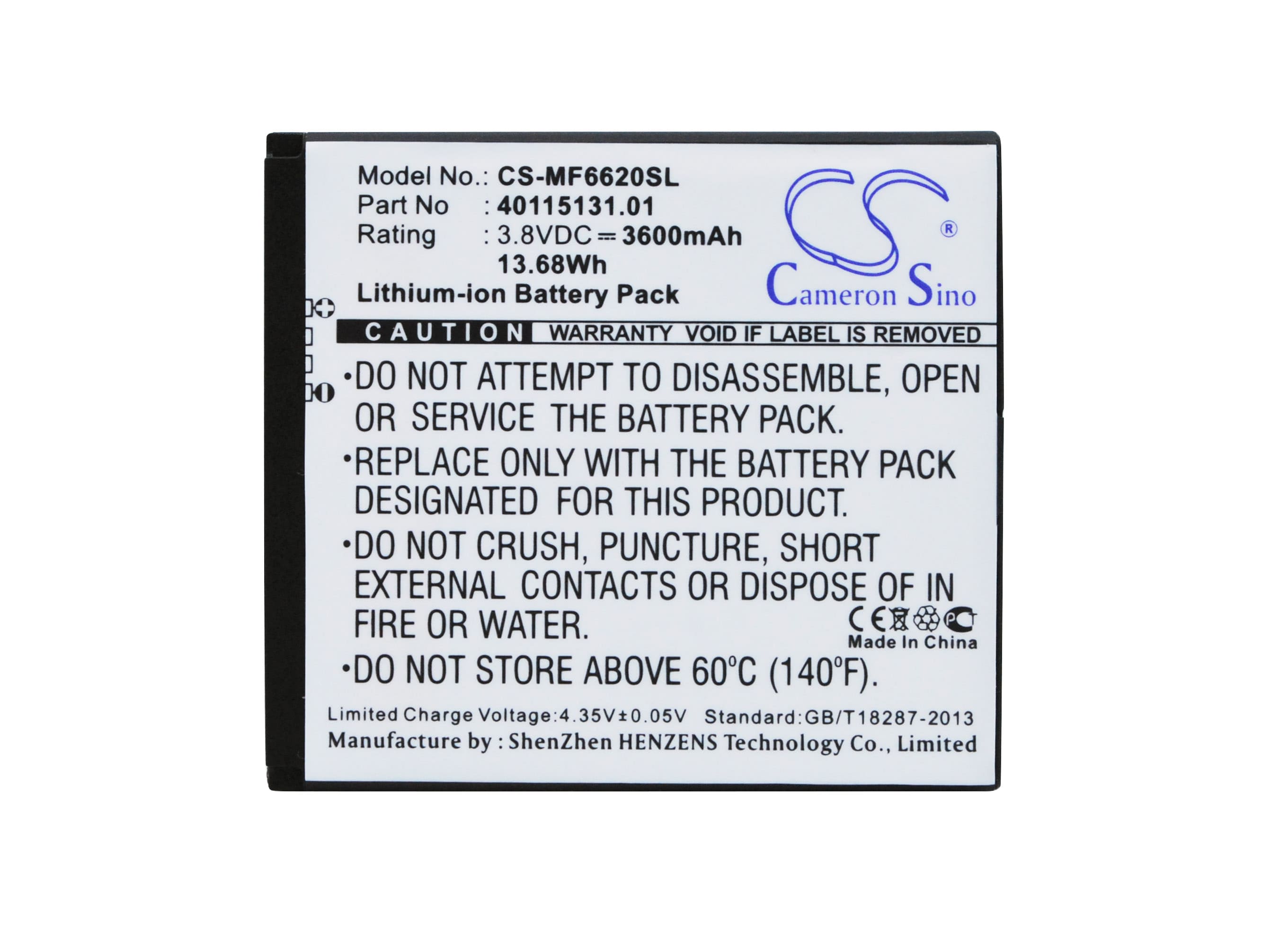 Batteri for hotspot for Novatel Wireless MiFi 6620L, Jetpack MiFi 6620L, MiFi6620L og andre.