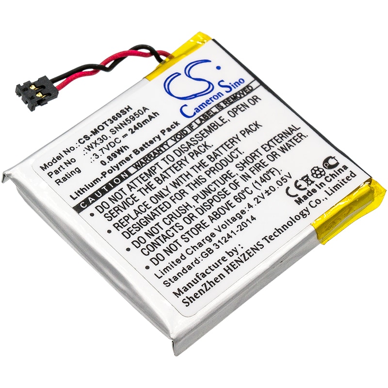 Batteri for smartklokke for Motorola Moto 360