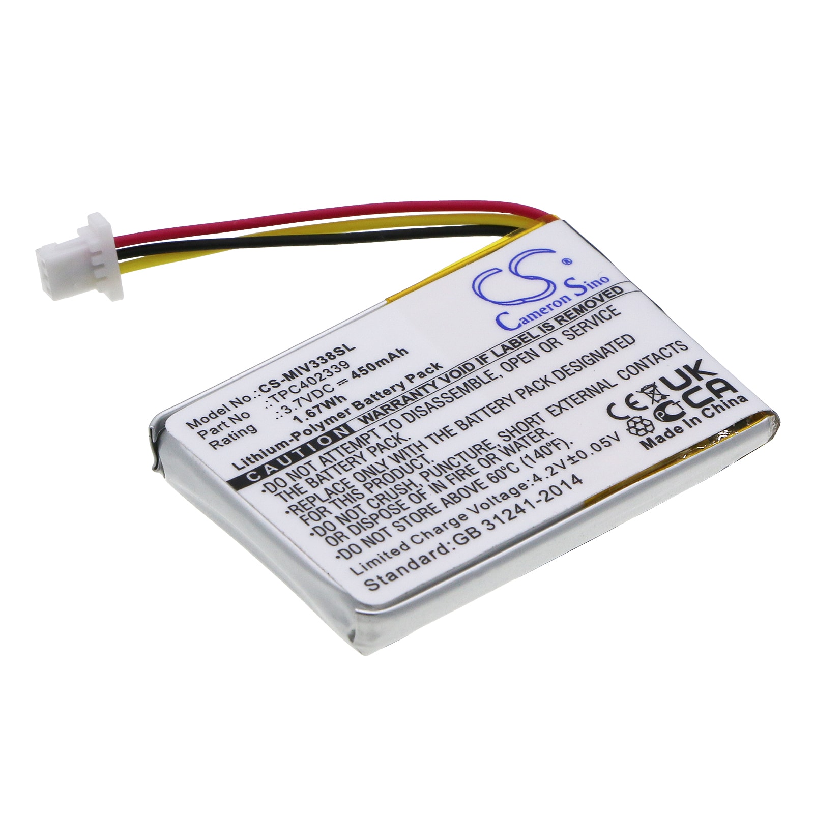 Dashcam-batteri for Mio Mivue 338, MiVue 366, MiVue 368 og andre.