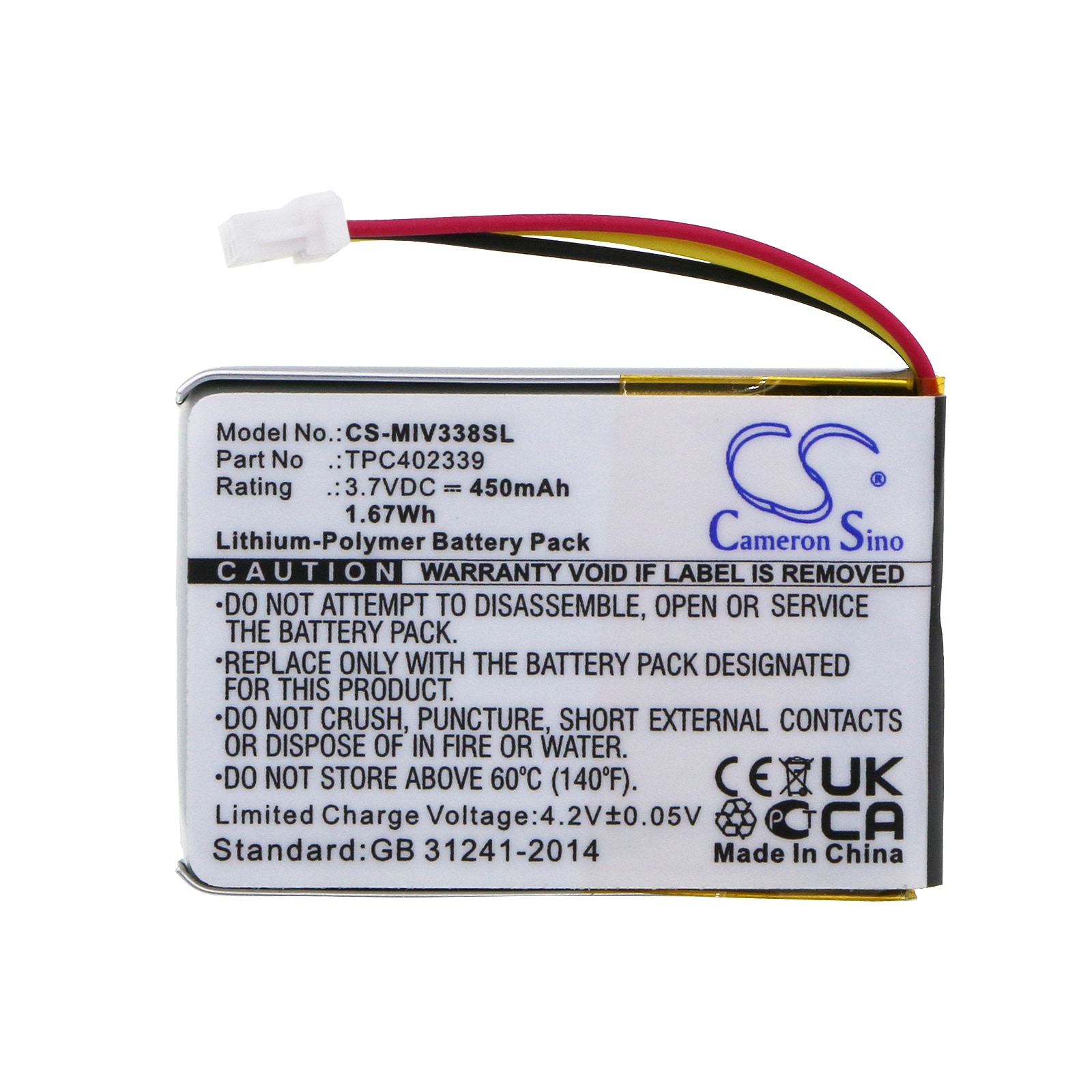 Dashcam-batteri for Mio Mivue 338, MiVue 366, MiVue 368 og andre.